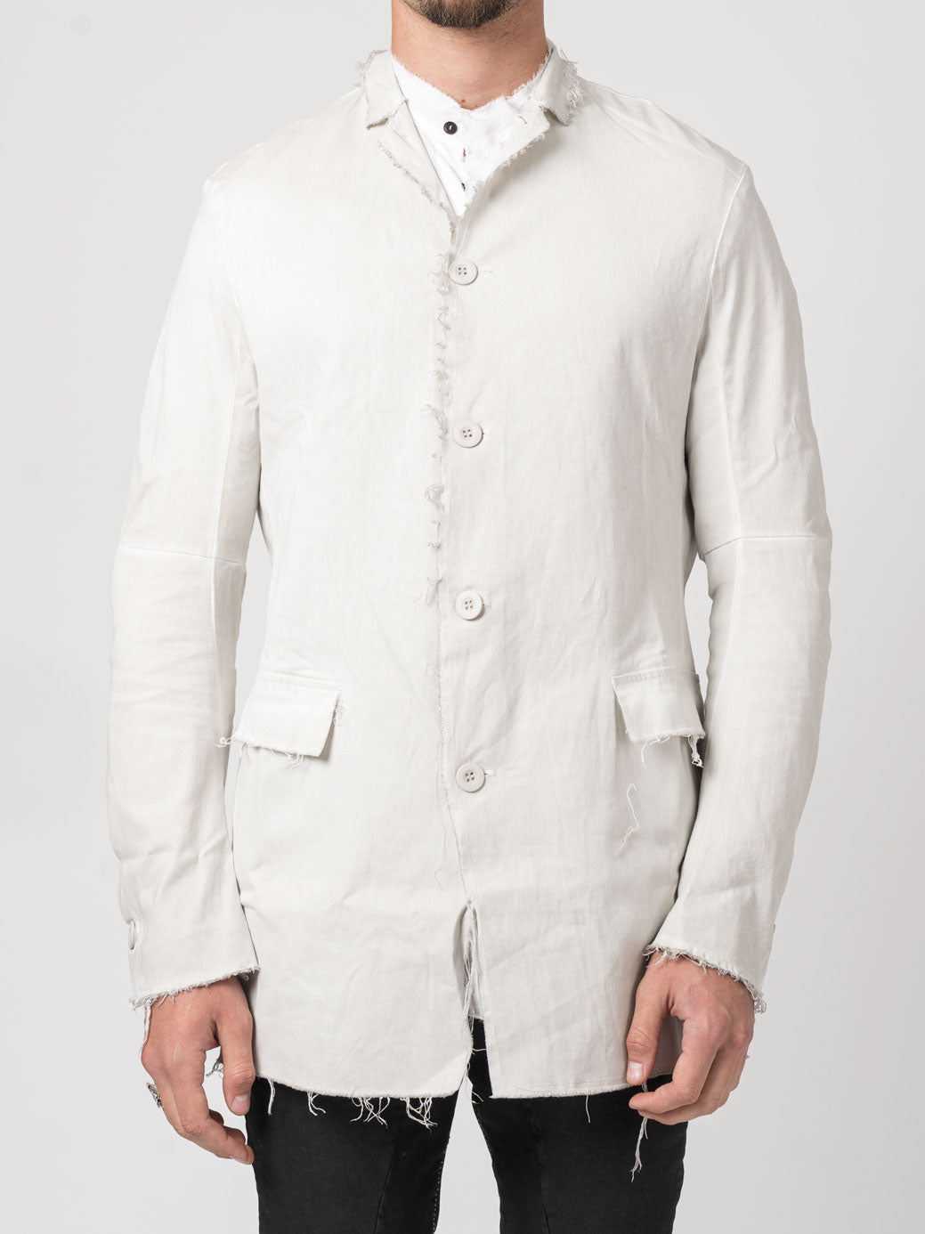 Frayed Edge Cotton Blazer - INN7