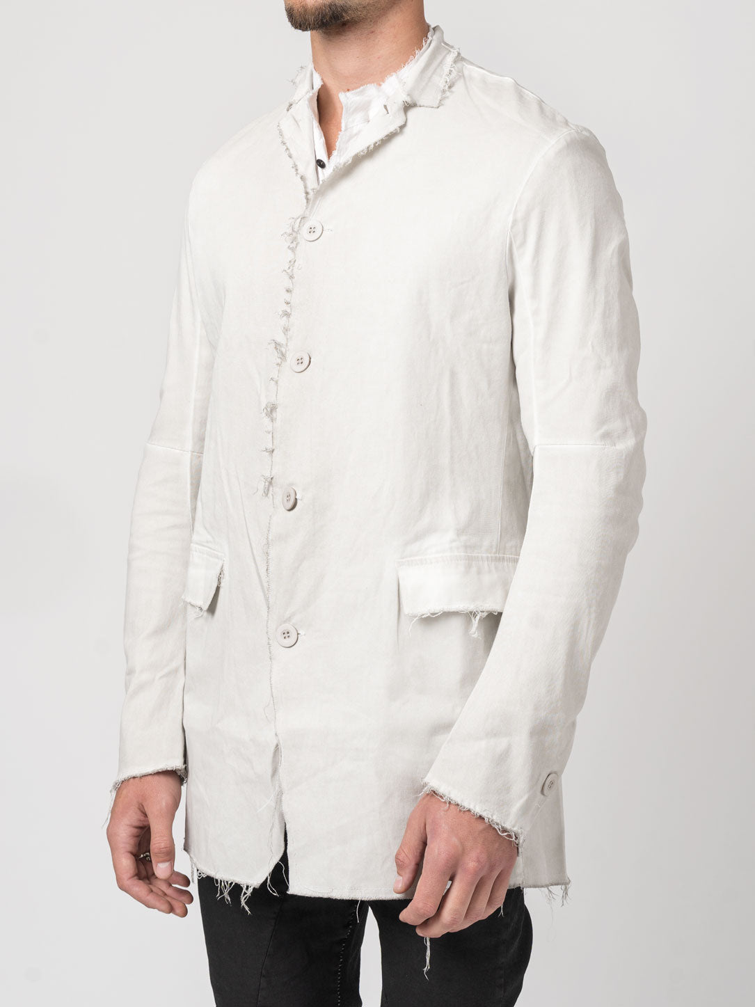 Frayed Edge Cotton Blazer - INN7