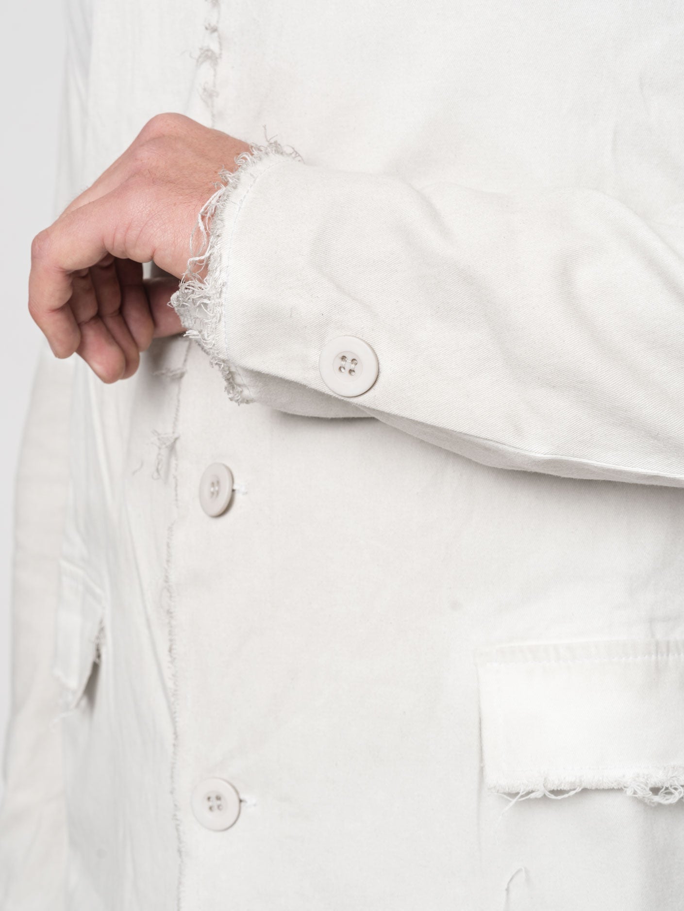Frayed Edge Cotton Blazer - INN7