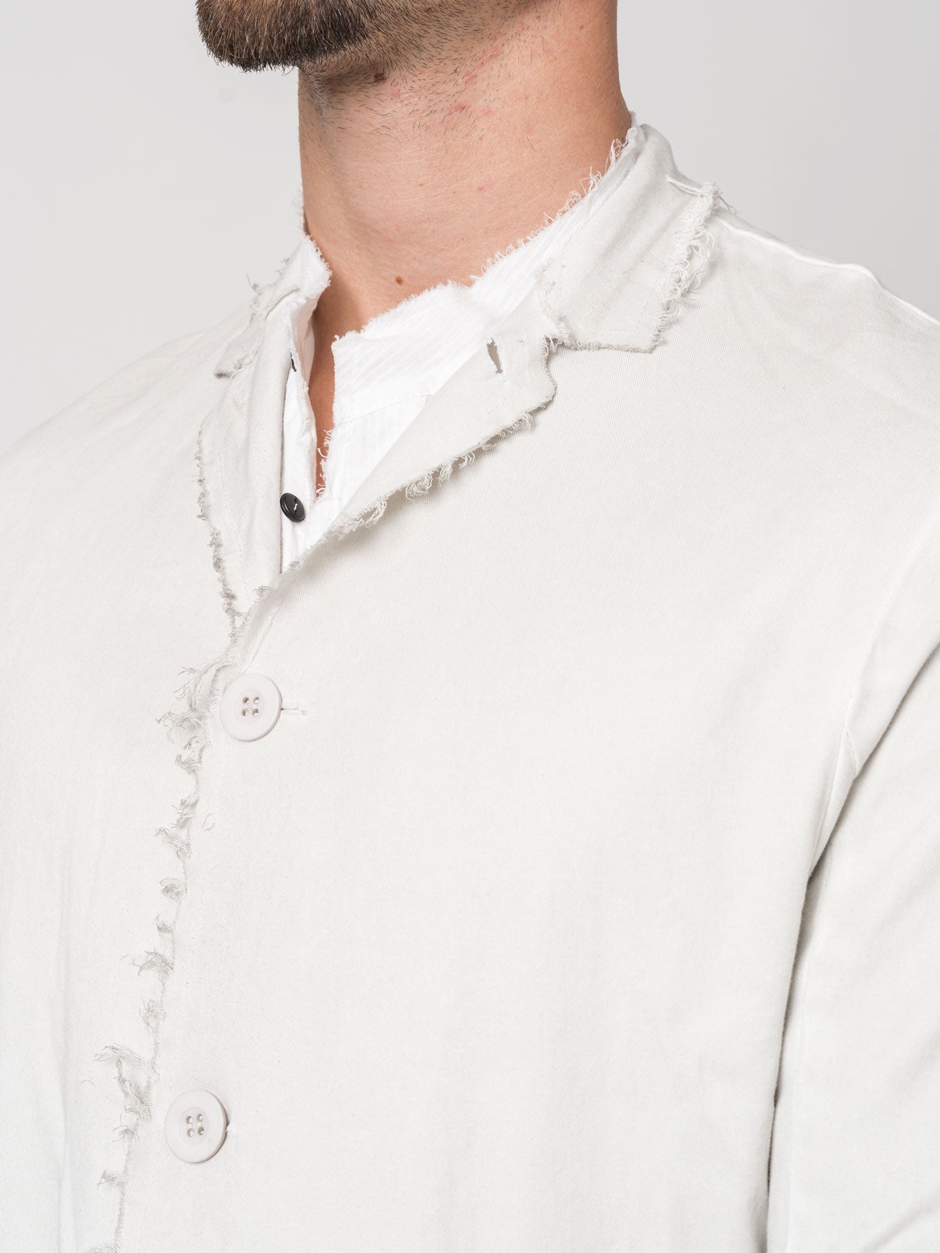 Frayed Edge Cotton Blazer - INN7