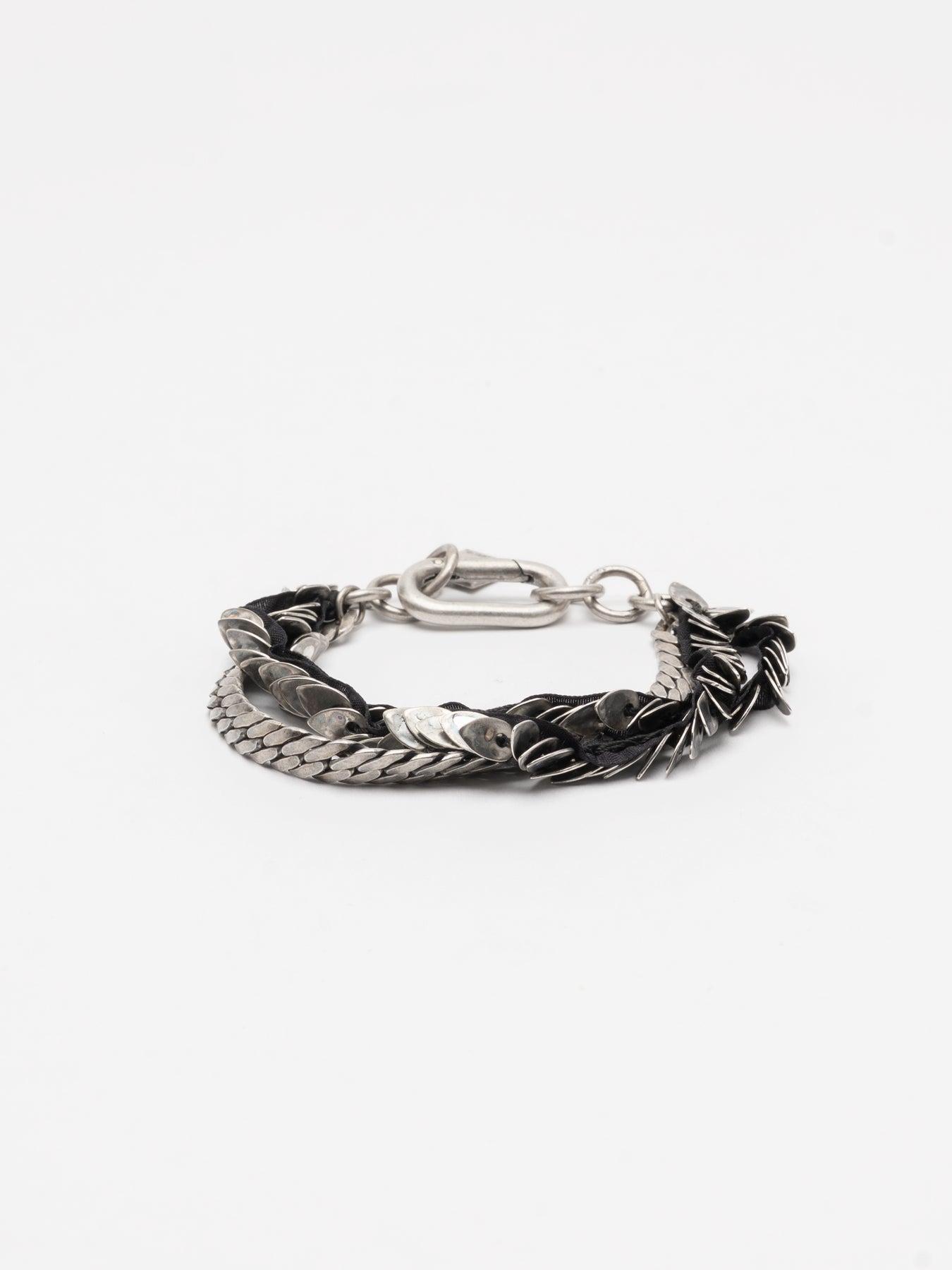 Layered Silver and Leather Bracelet - INN7