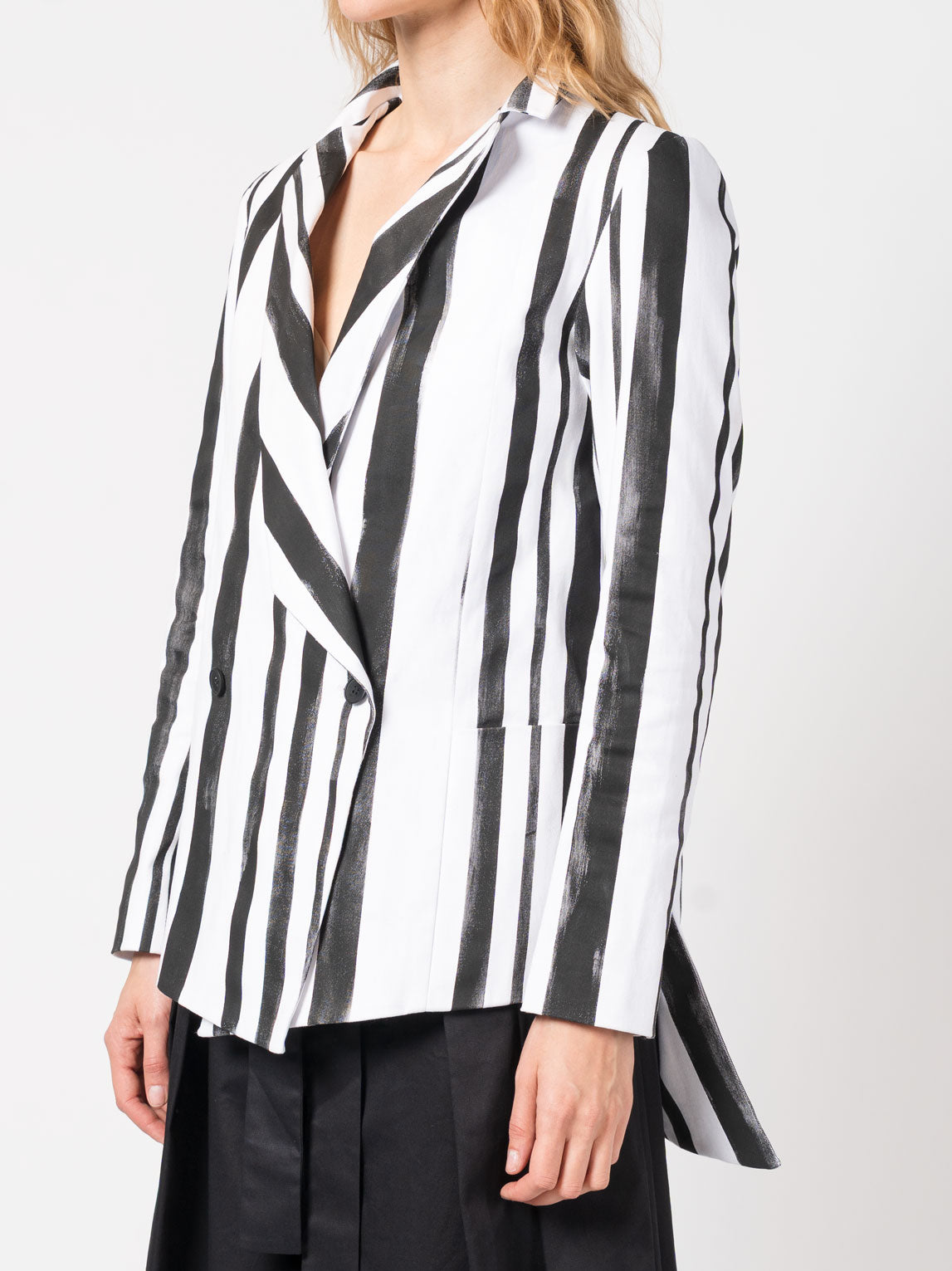 Stripe-Painted Suit Jacket - INN7