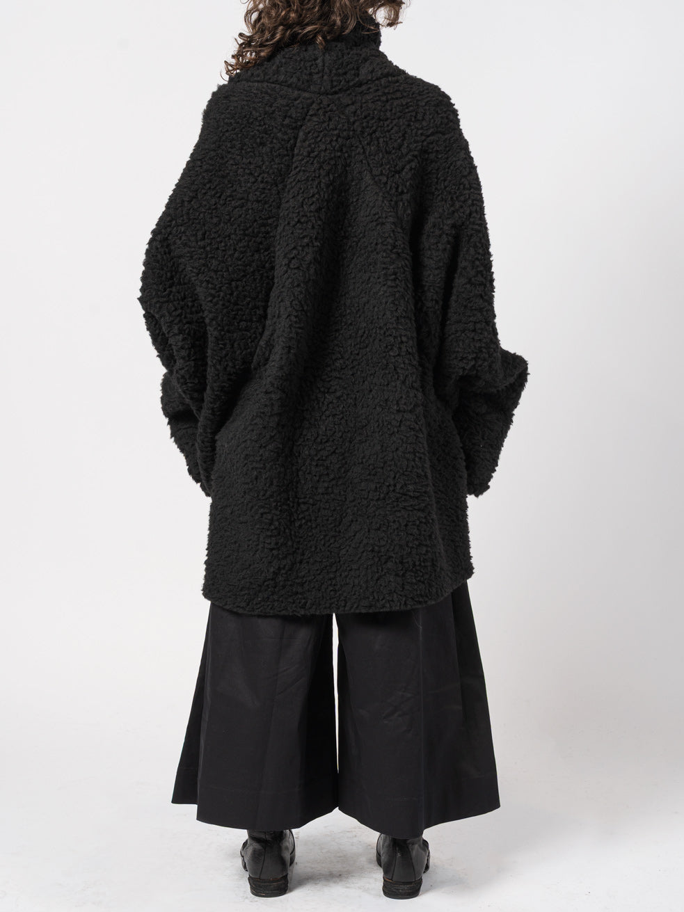 Textured Wool-Blend Coat