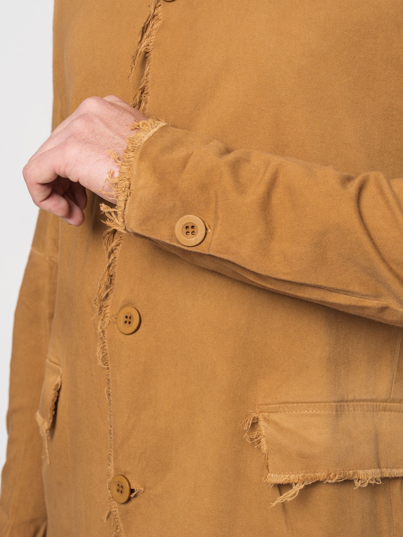 Frayed Edge Cotton Blazer - INN7