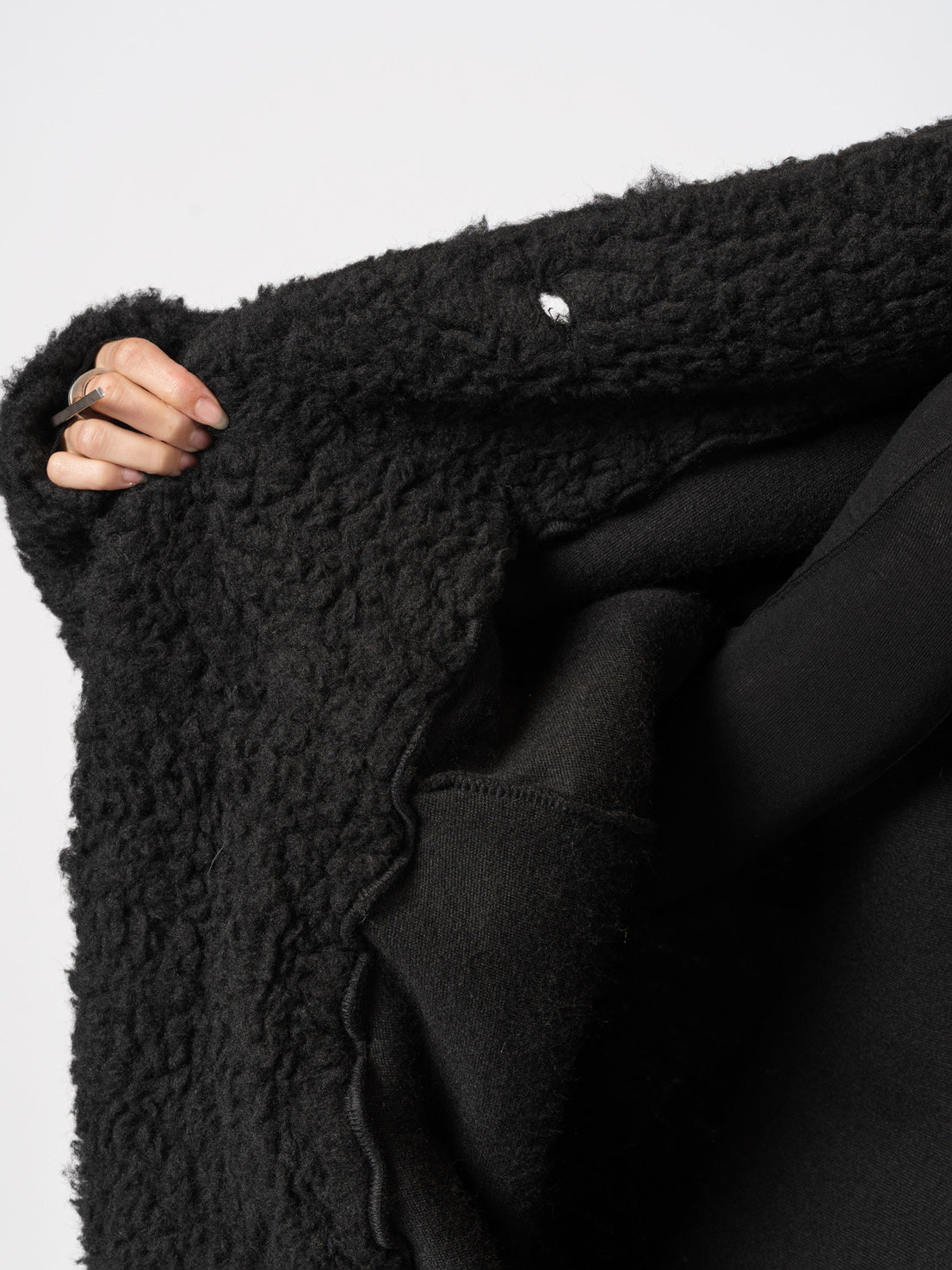 Textured Wool-Blend Coat