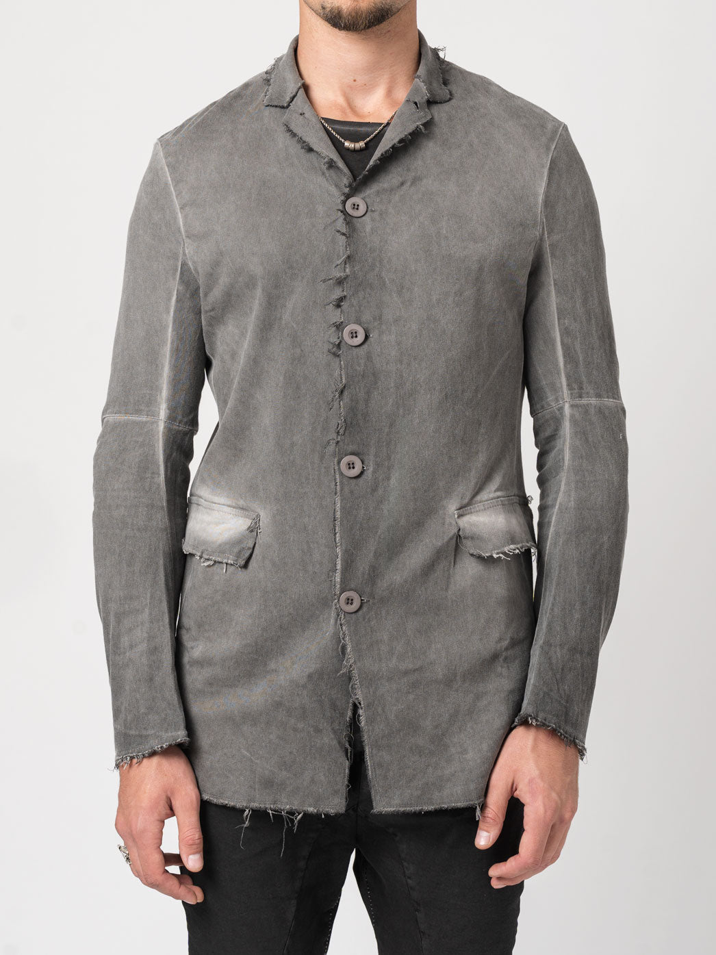 Frayed Edge Cotton Blazer - INN7