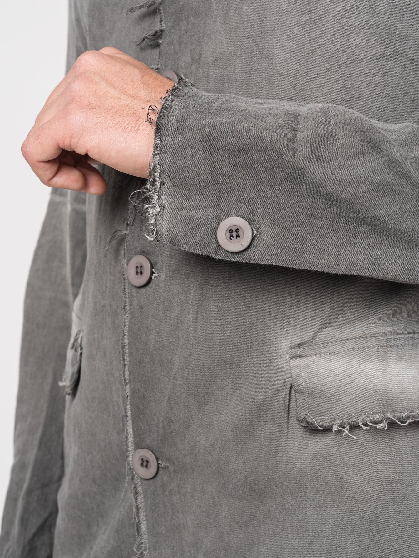 Frayed Edge Cotton Blazer - INN7