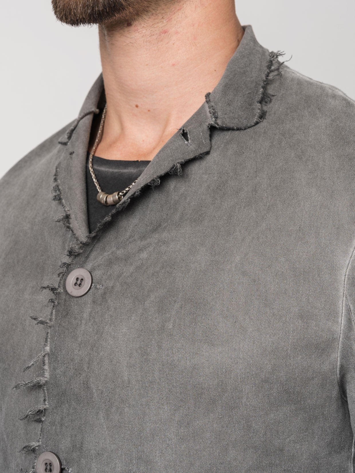 Frayed Edge Cotton Blazer - INN7