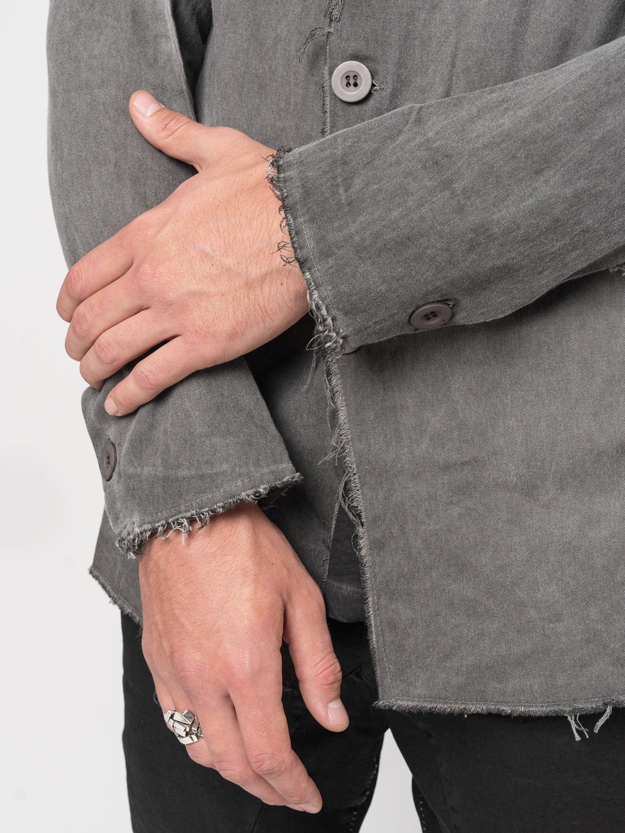 Frayed Edge Cotton Blazer - INN7