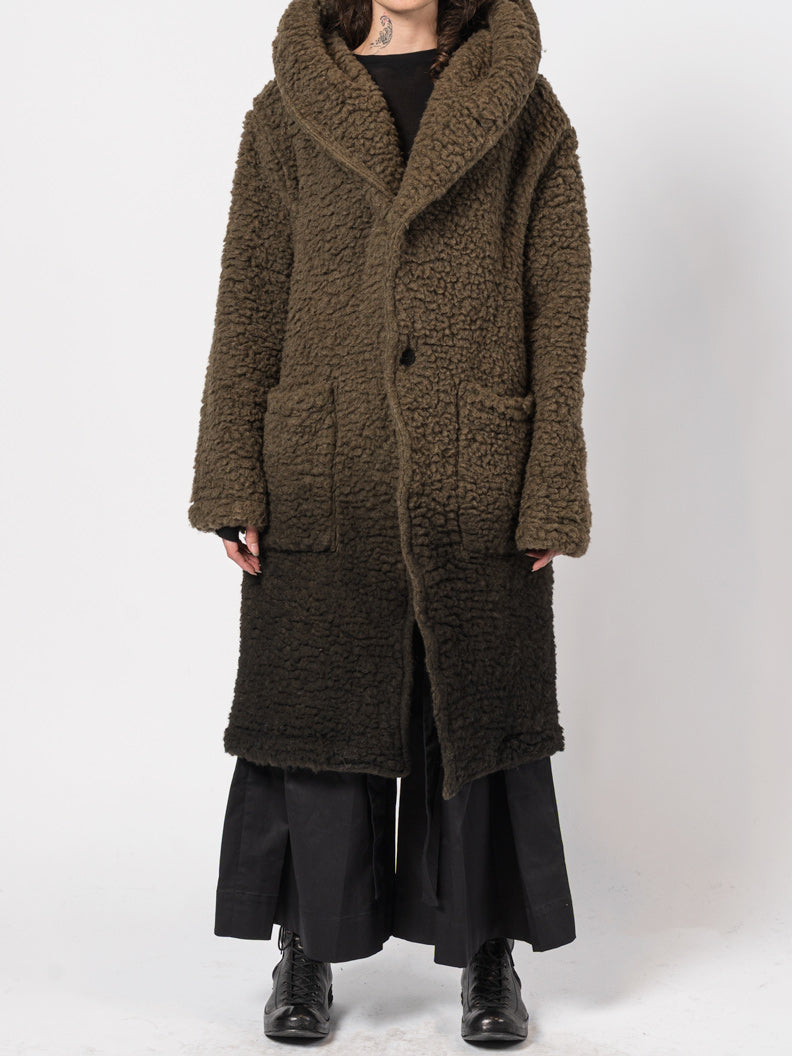 Wool-Blend Hooded Coat - INN7