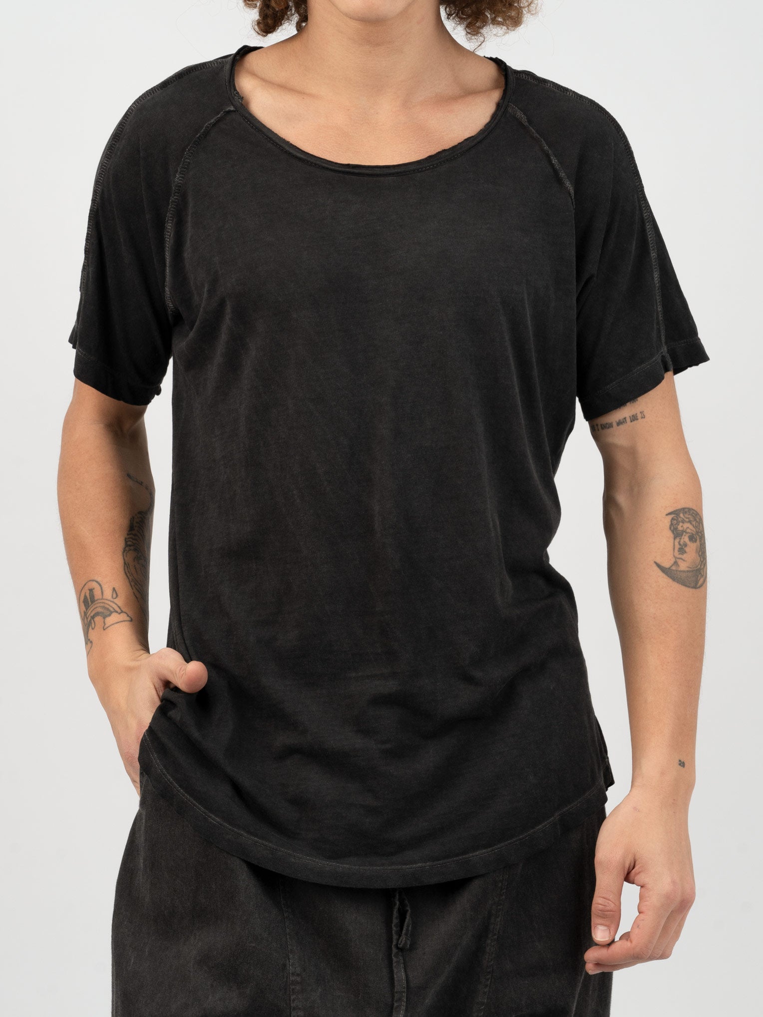 Raw Edge Cotton T-Shirt - INN7