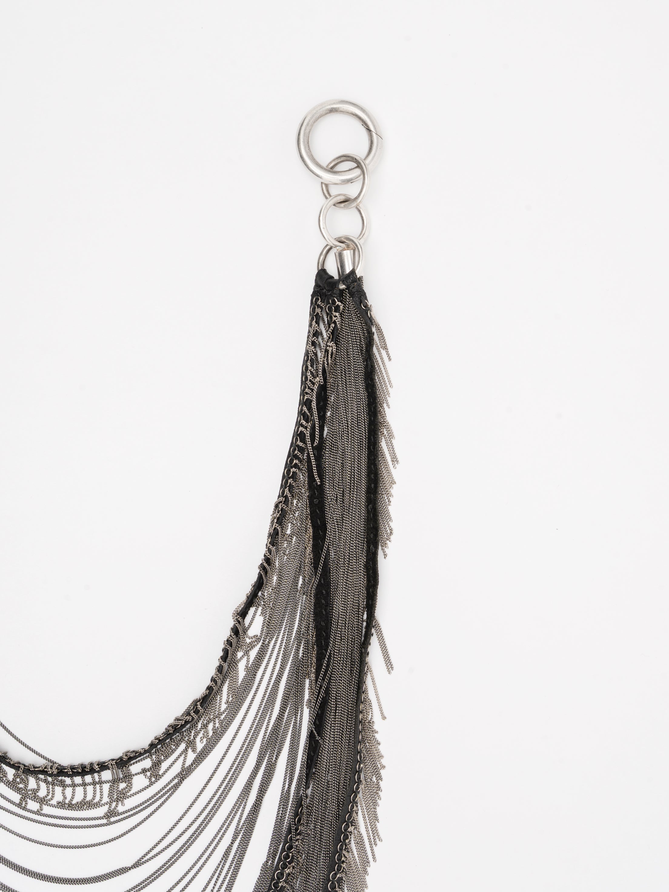 Layered Chain and Leather Necklace