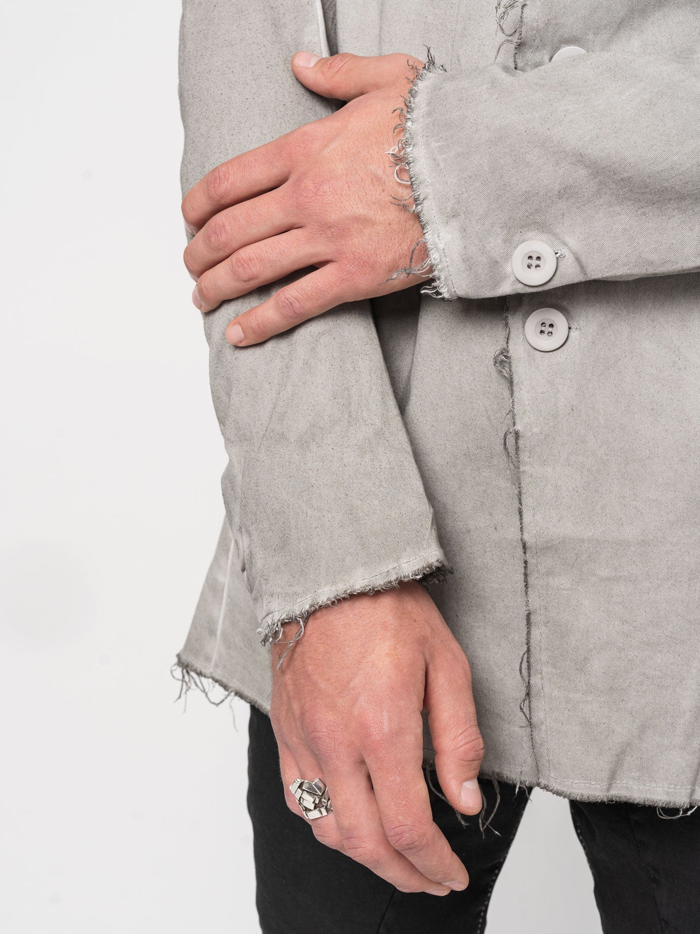 Frayed Edge Cotton Blazer - INN7