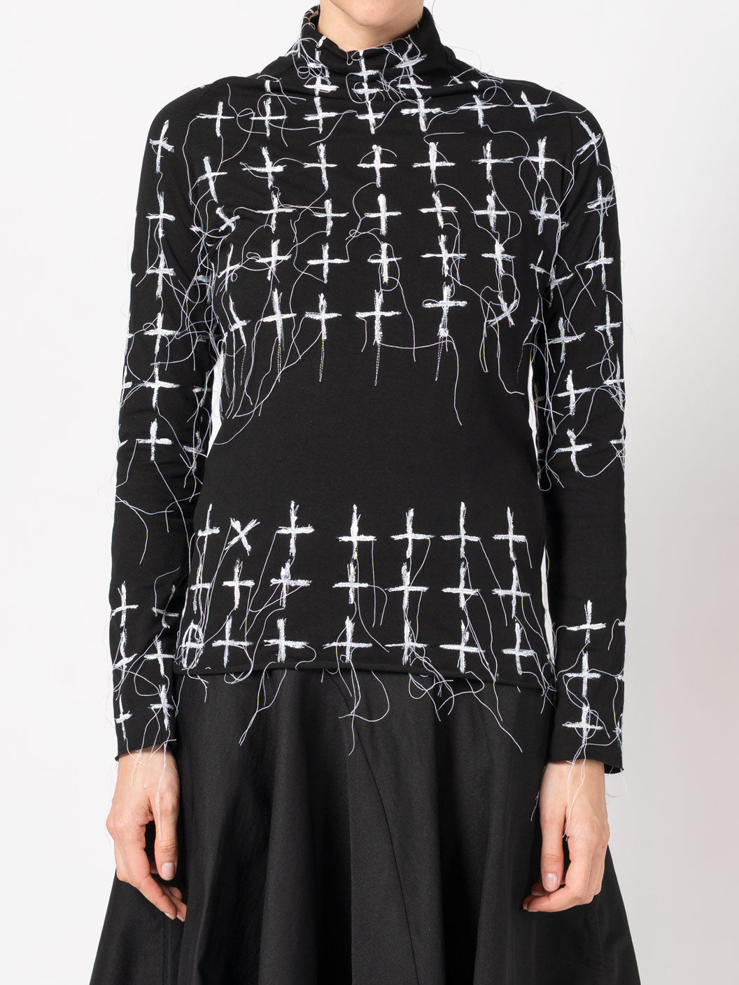 Embroidered High-Neck Top - INN7