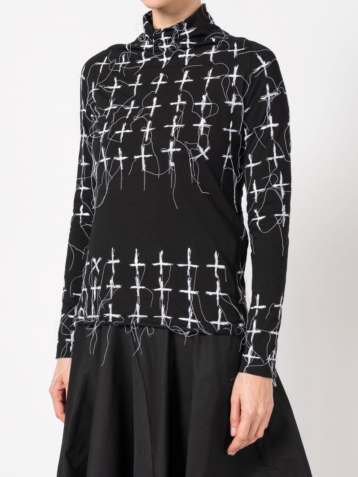 Embroidered High-Neck Top - INN7