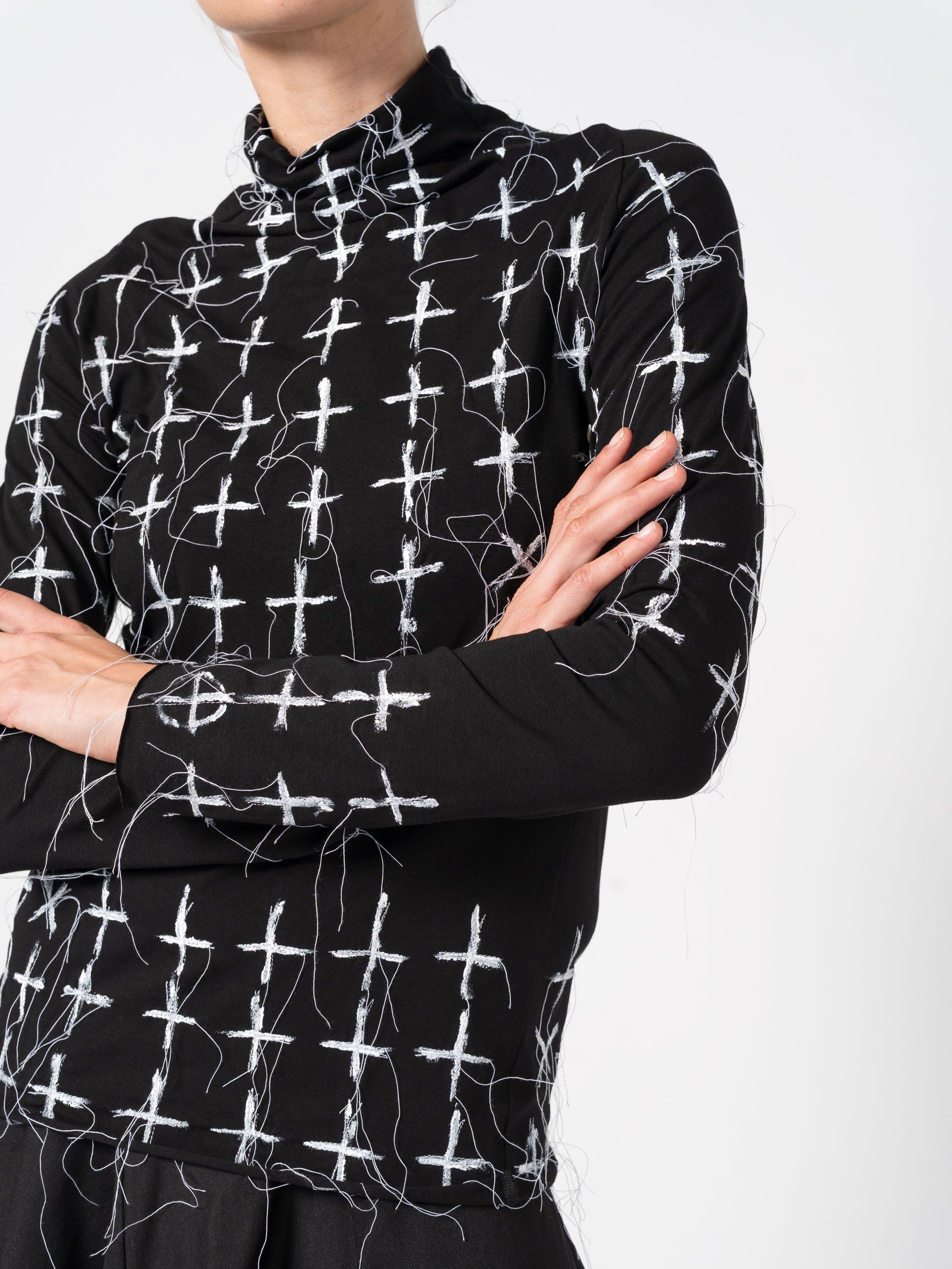 Embroidered High-Neck Top - INN7