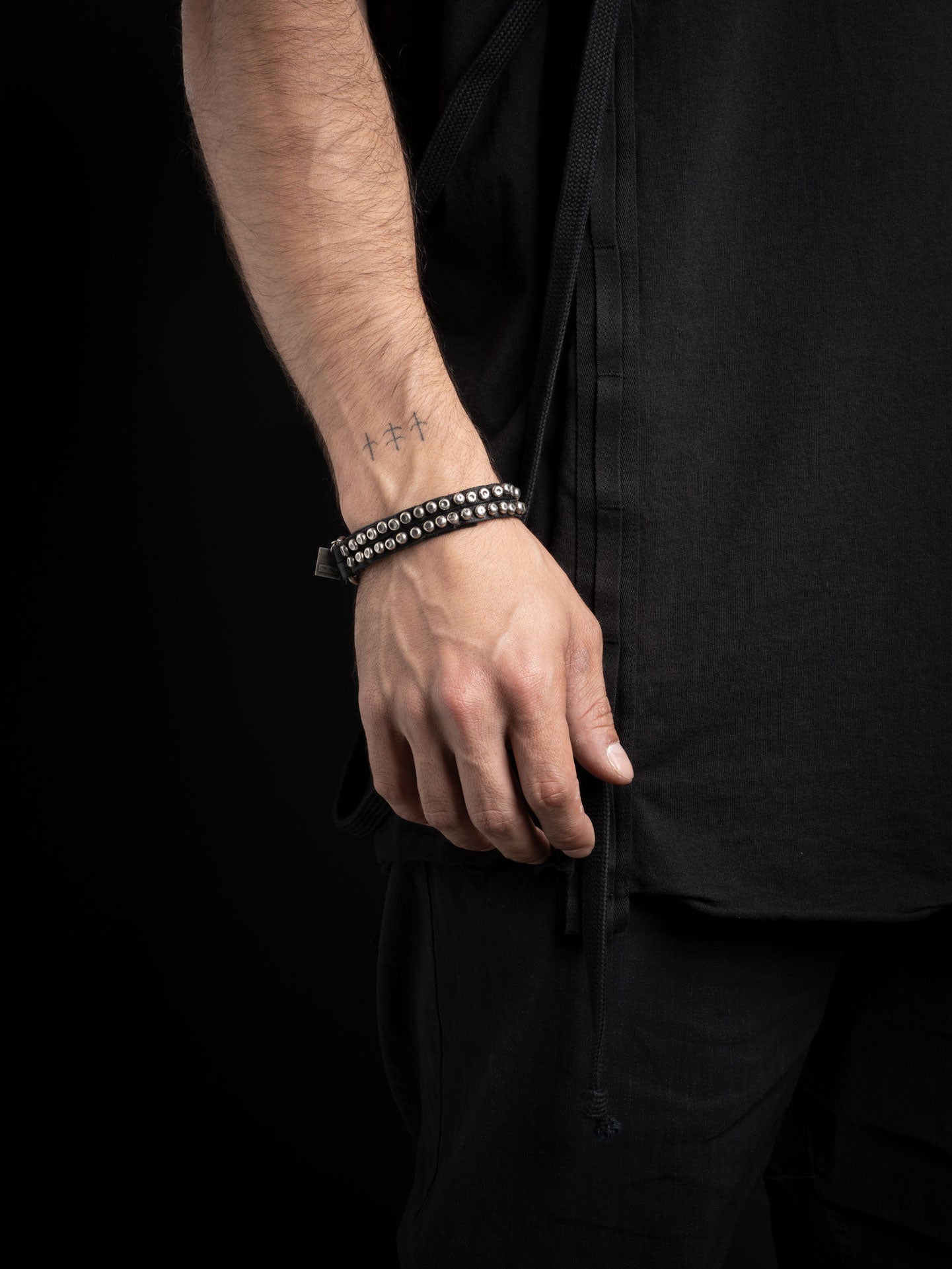 Studded Leather Buckle Bracelet - INN7