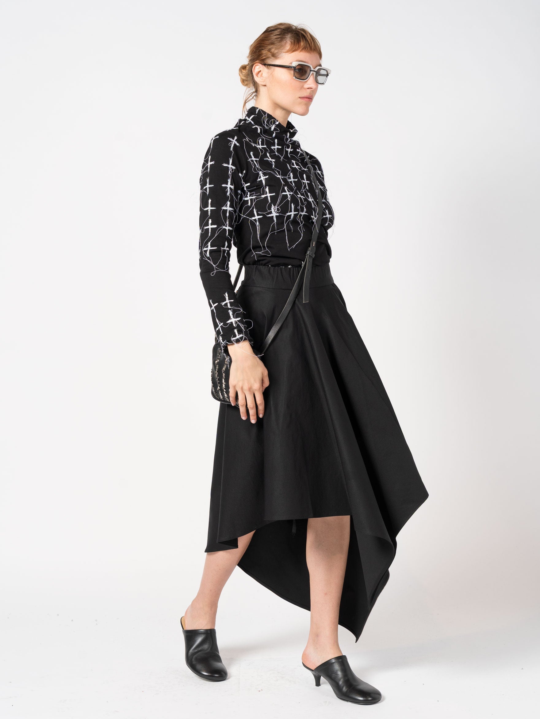 Embroidered High-Neck Top - INN7
