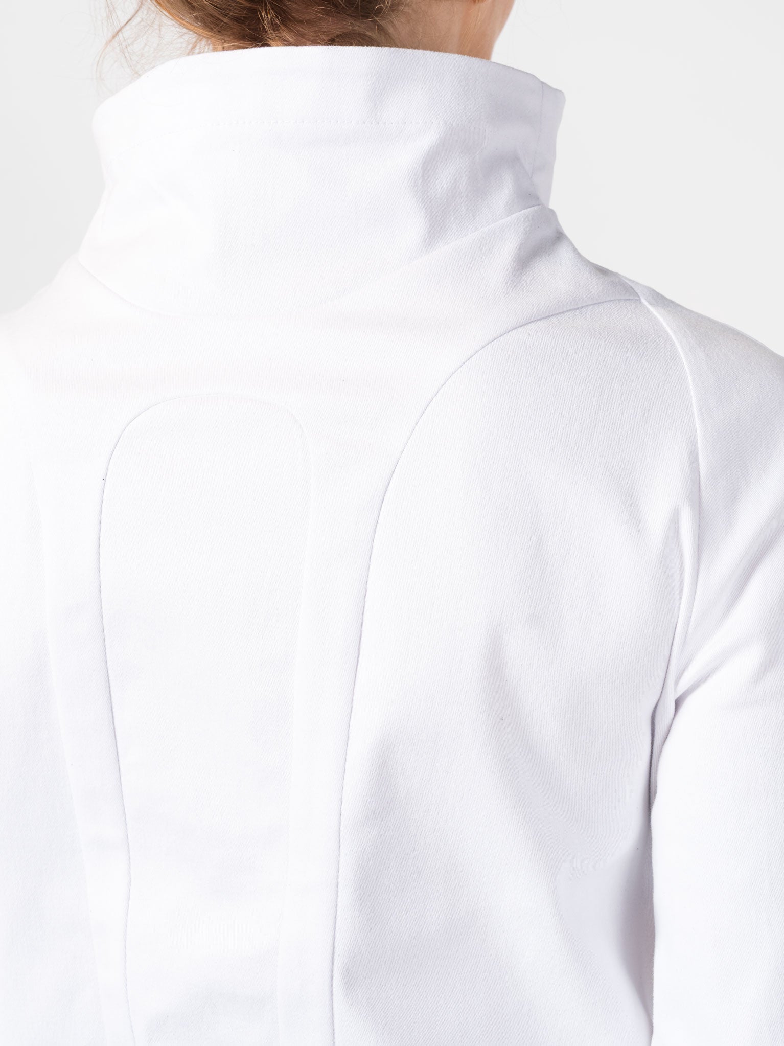 High-Neck Asymmetric Paneled Jacket
