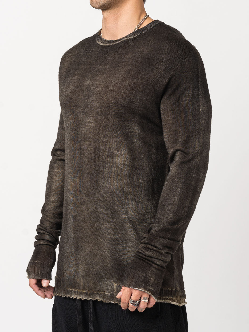 Back Embroidery Thin Wool - INN7