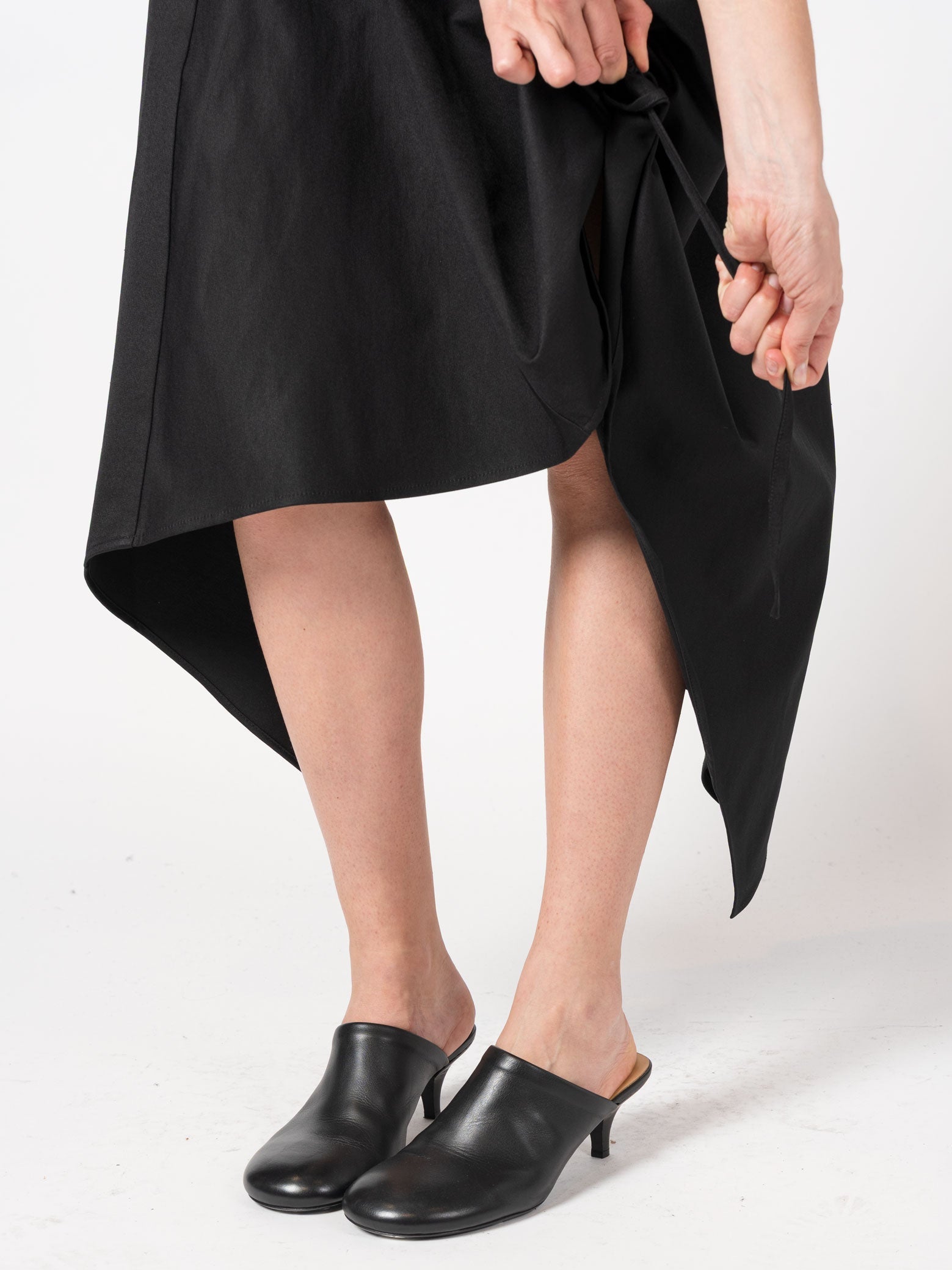 Asymmetric Adjustable Skirt with Elastic Waist - INN7
