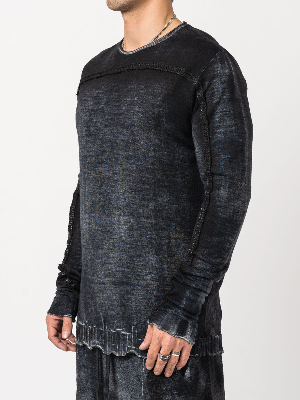 Front Embroidery Wool Sweater - INN7