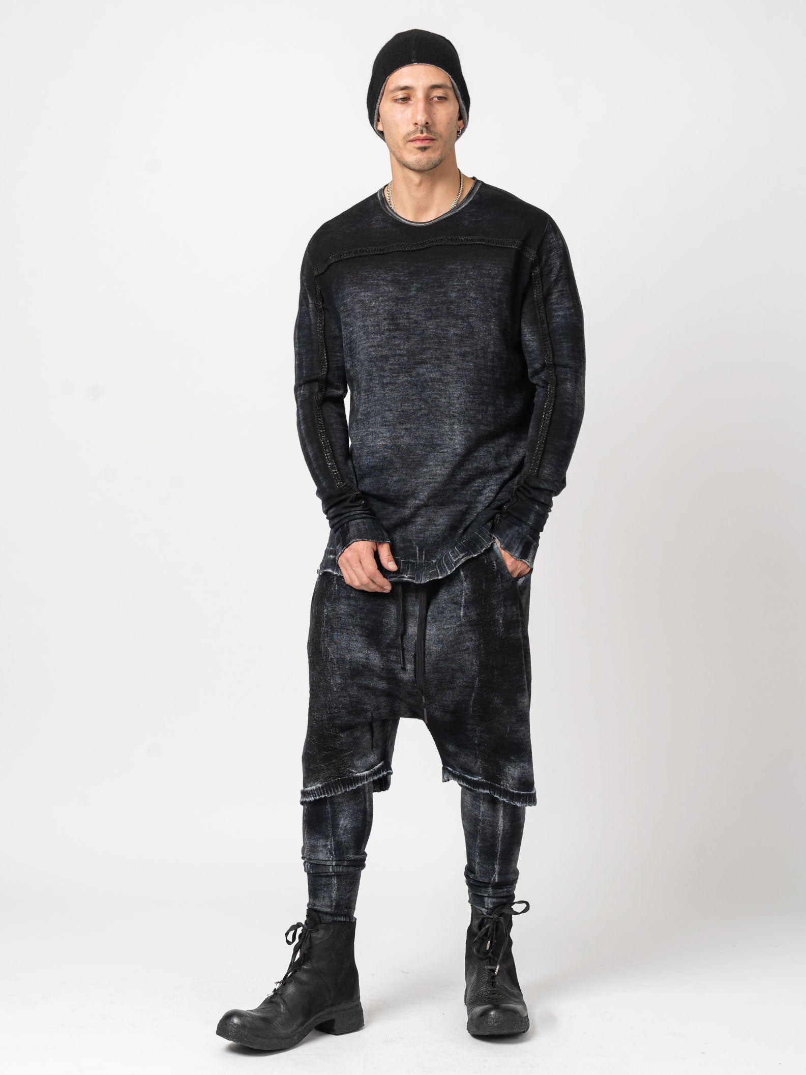 Front Embroidery Wool Sweater - INN7