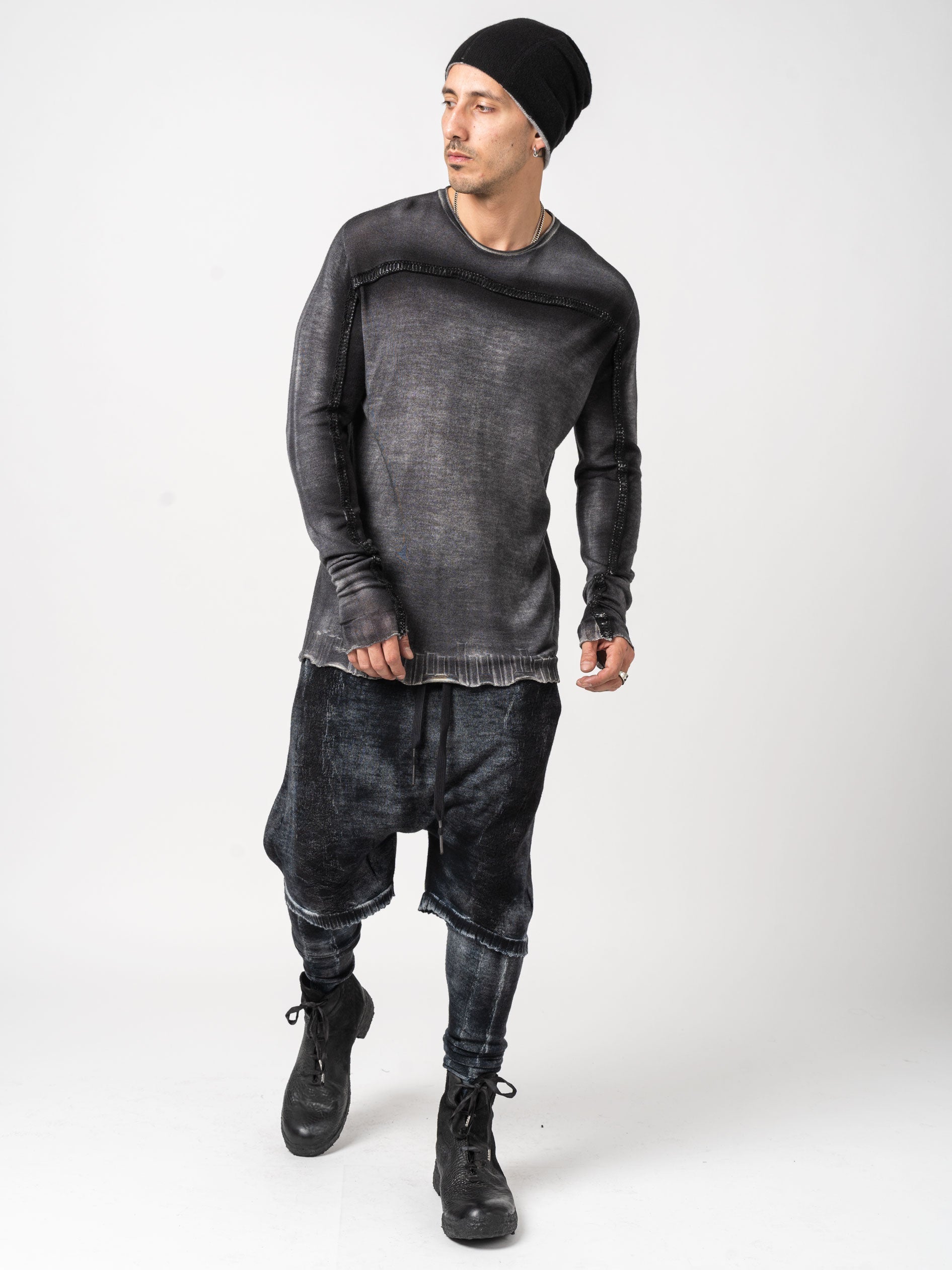 Thin Wool Embroidered Sweater - INN7