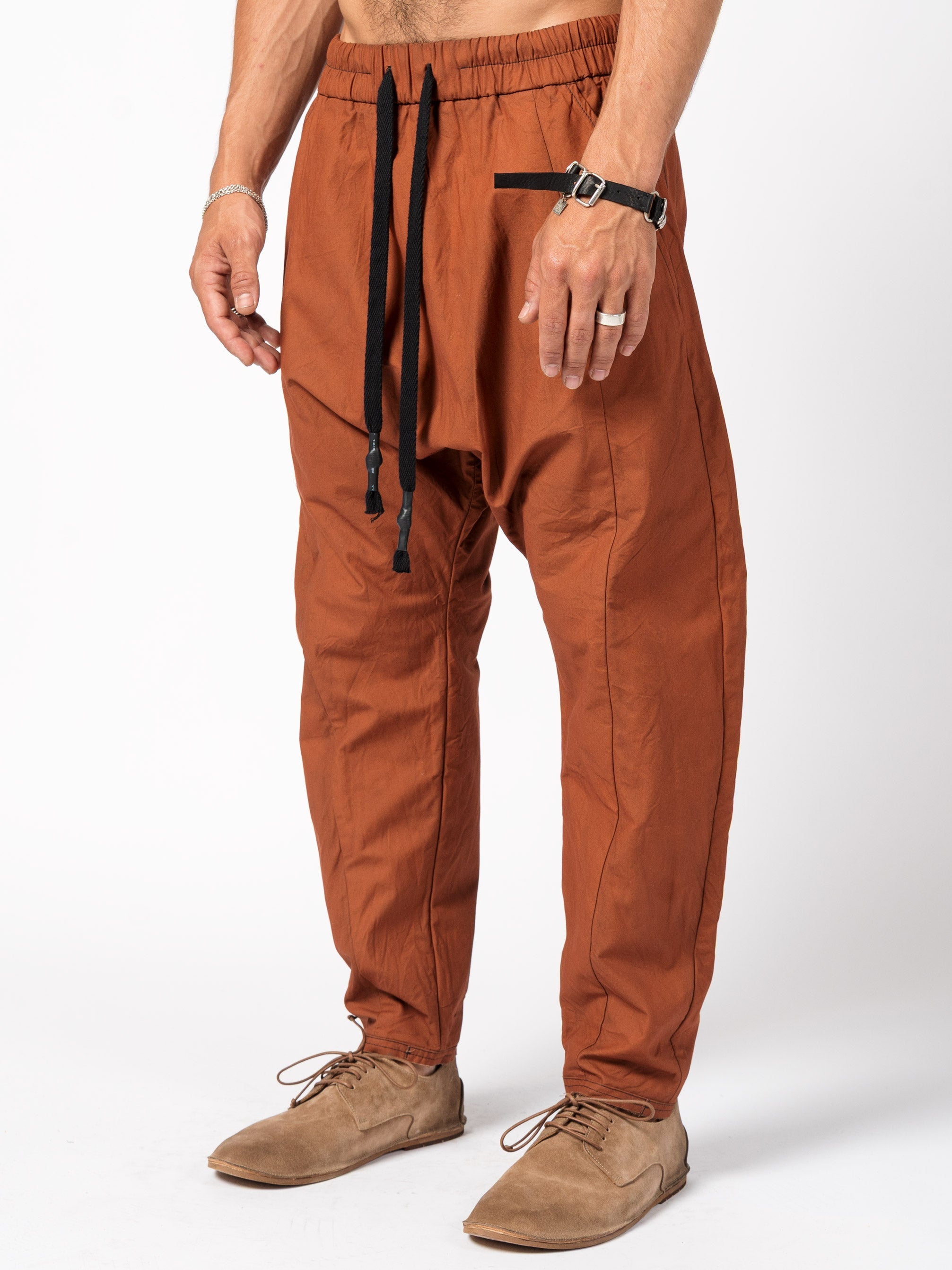 Drop-Crotch Cotton Pants - INN7