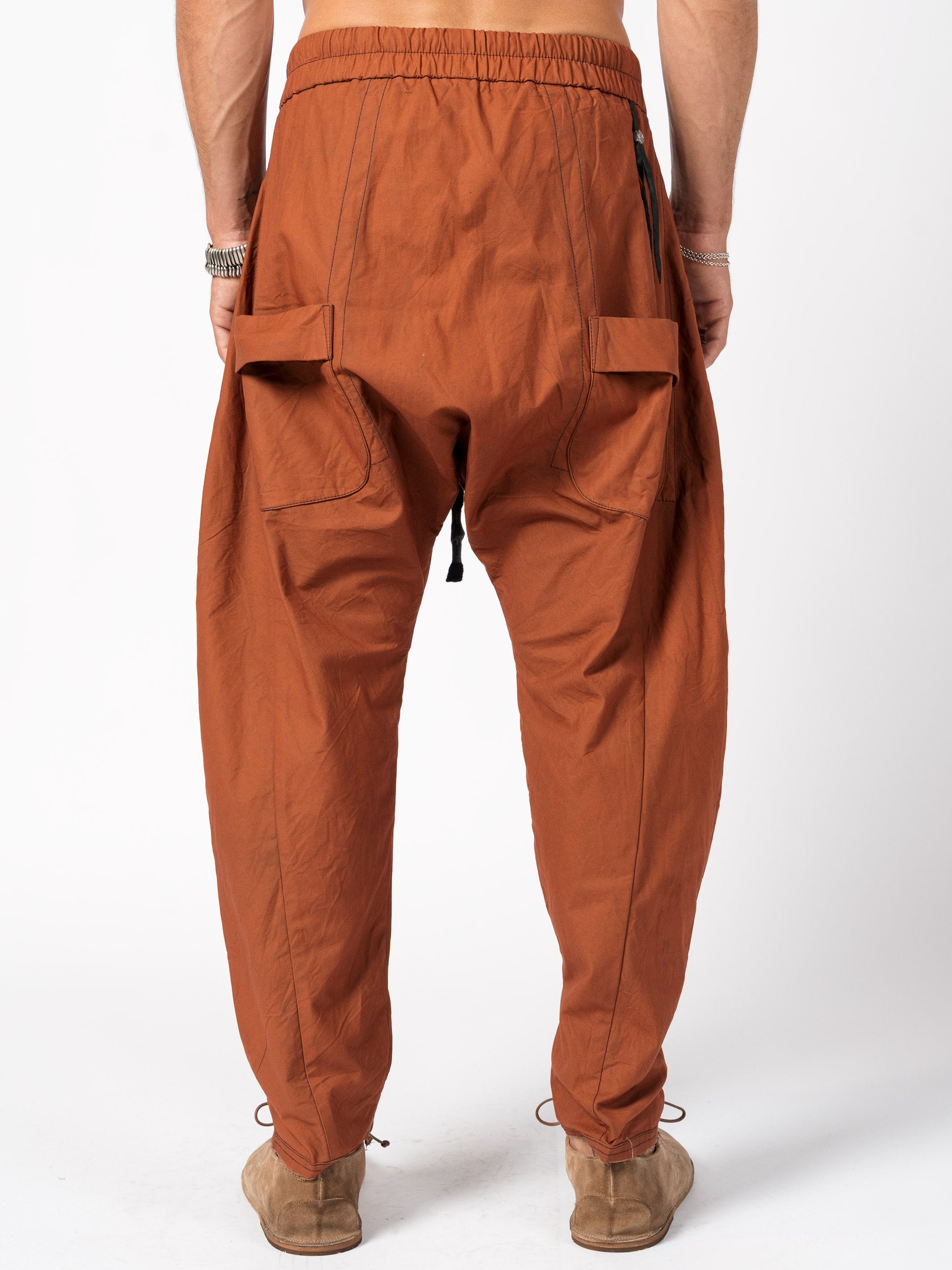 Drop-Crotch Cotton Pants - INN7