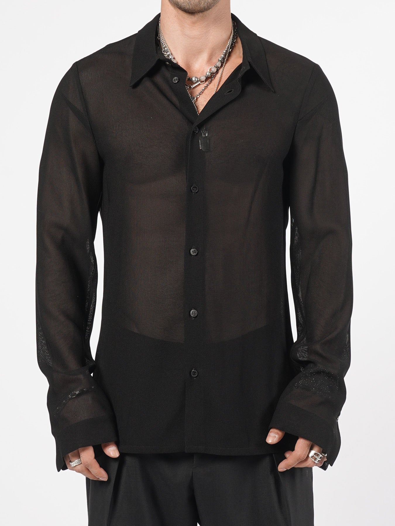 Sheer Textured Shirt - INN7