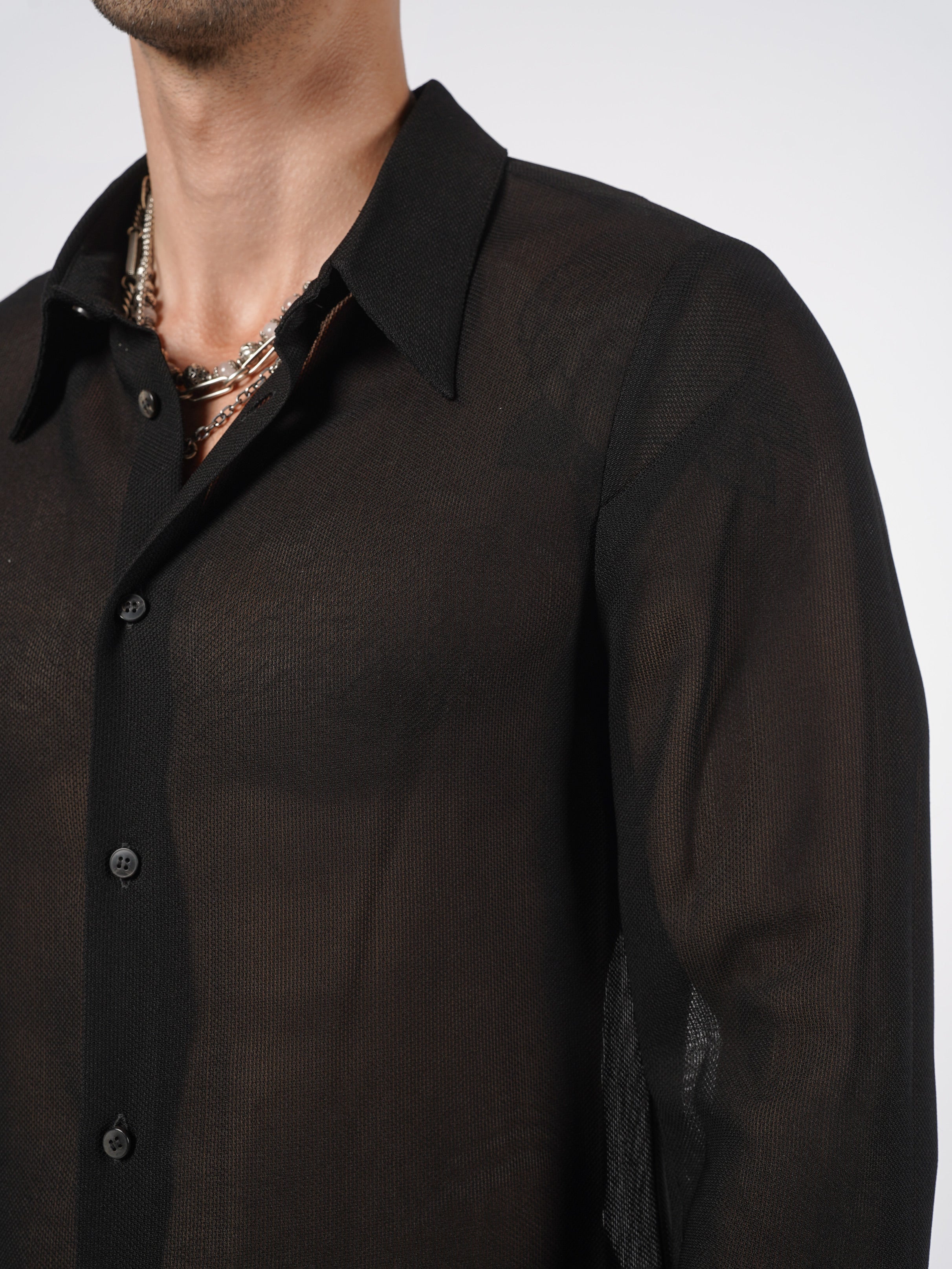 Sheer Textured Shirt - INN7