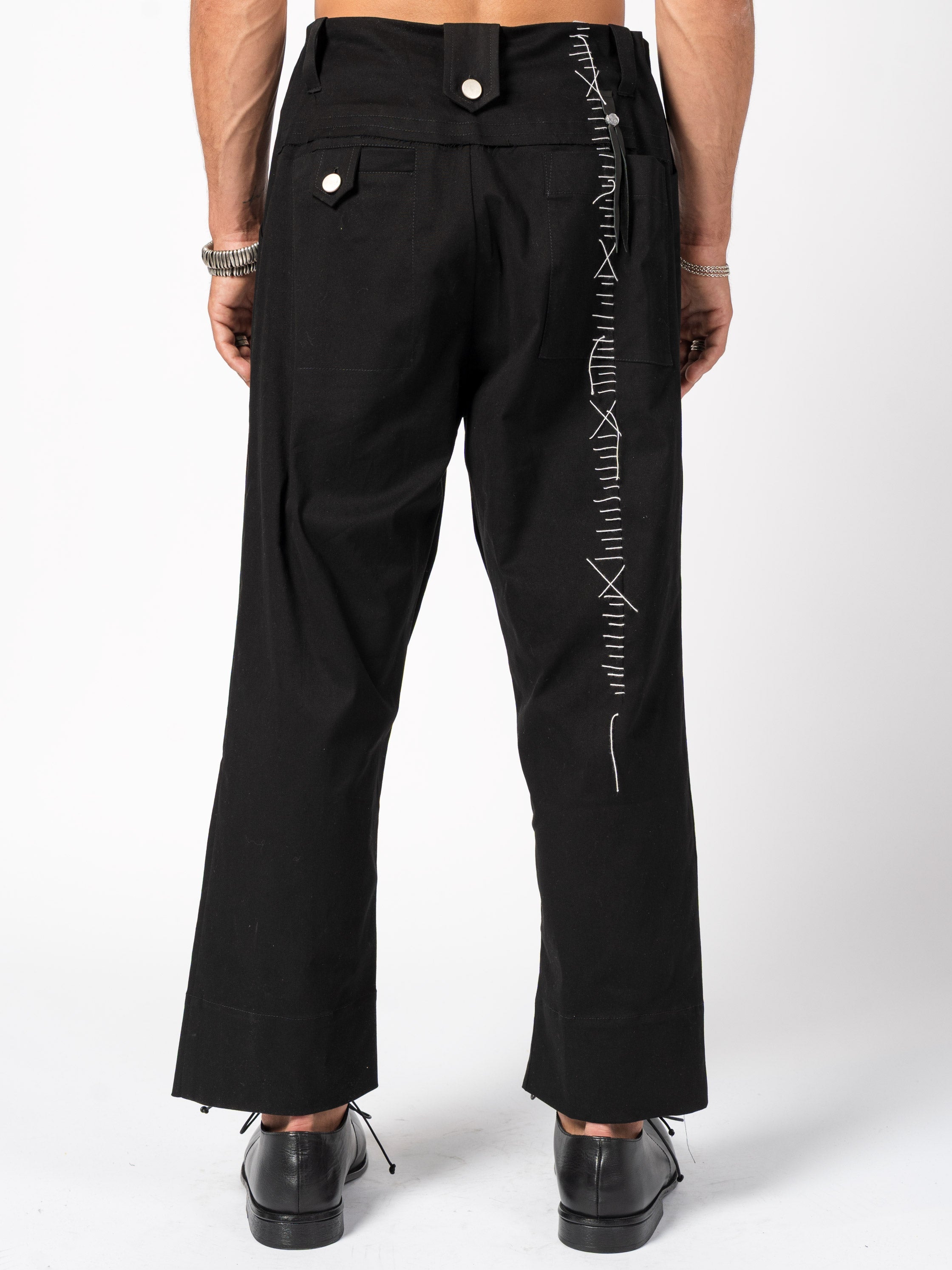 Trousers with Hand-Stitched Detailing - INN7