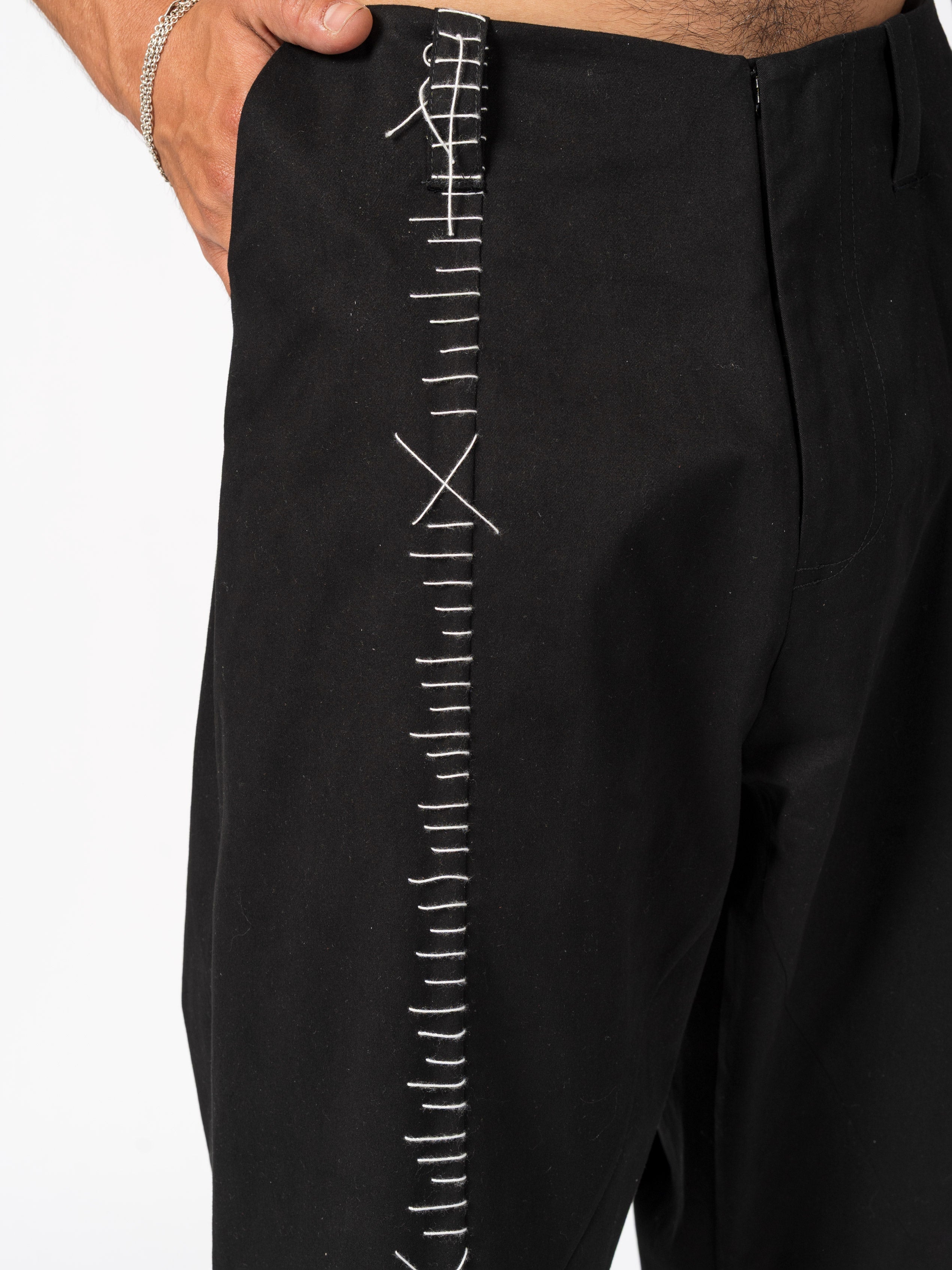 Trousers with Hand-Stitched Detailing - INN7