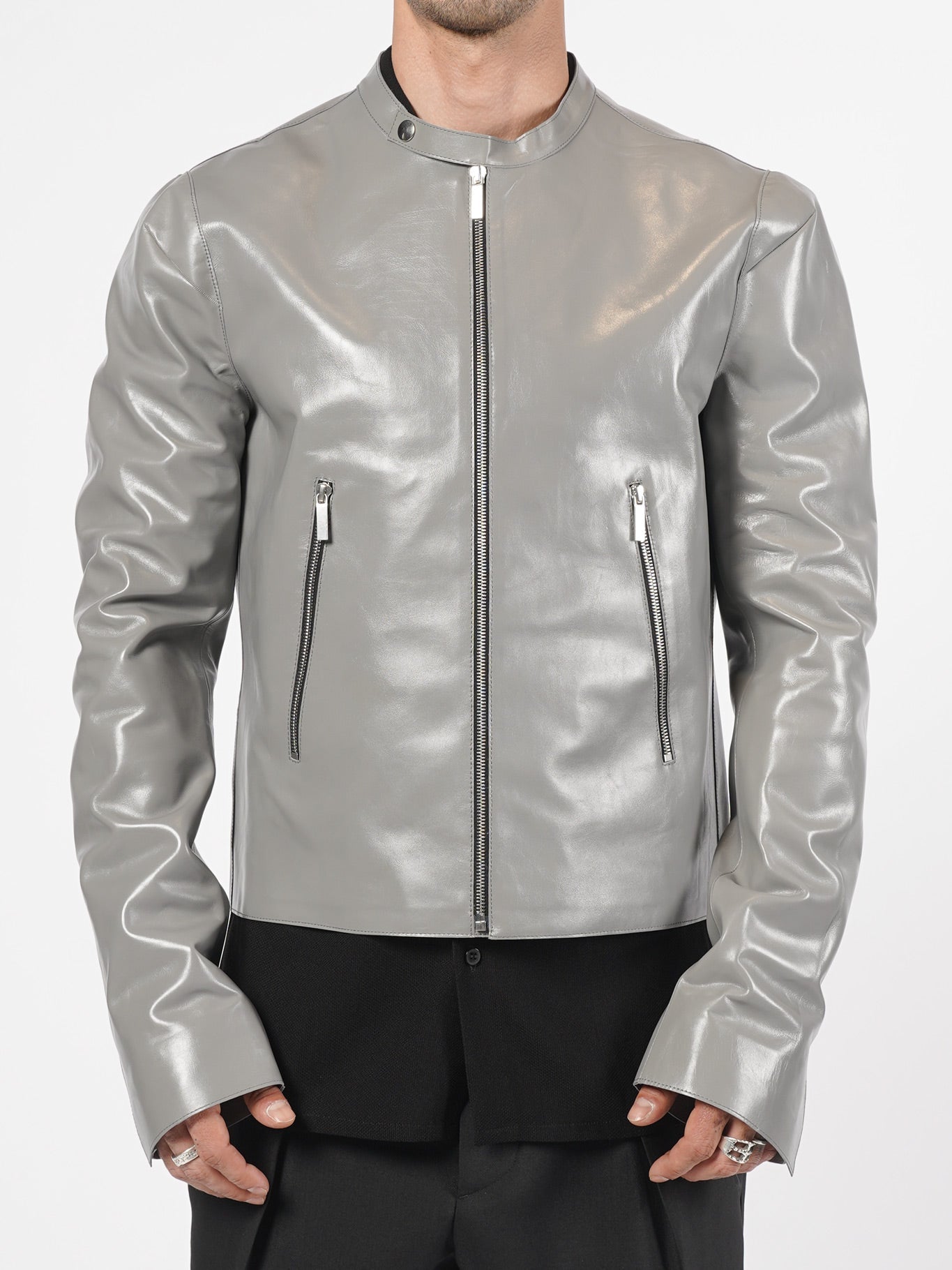 Zip Leather Jacket - INN7