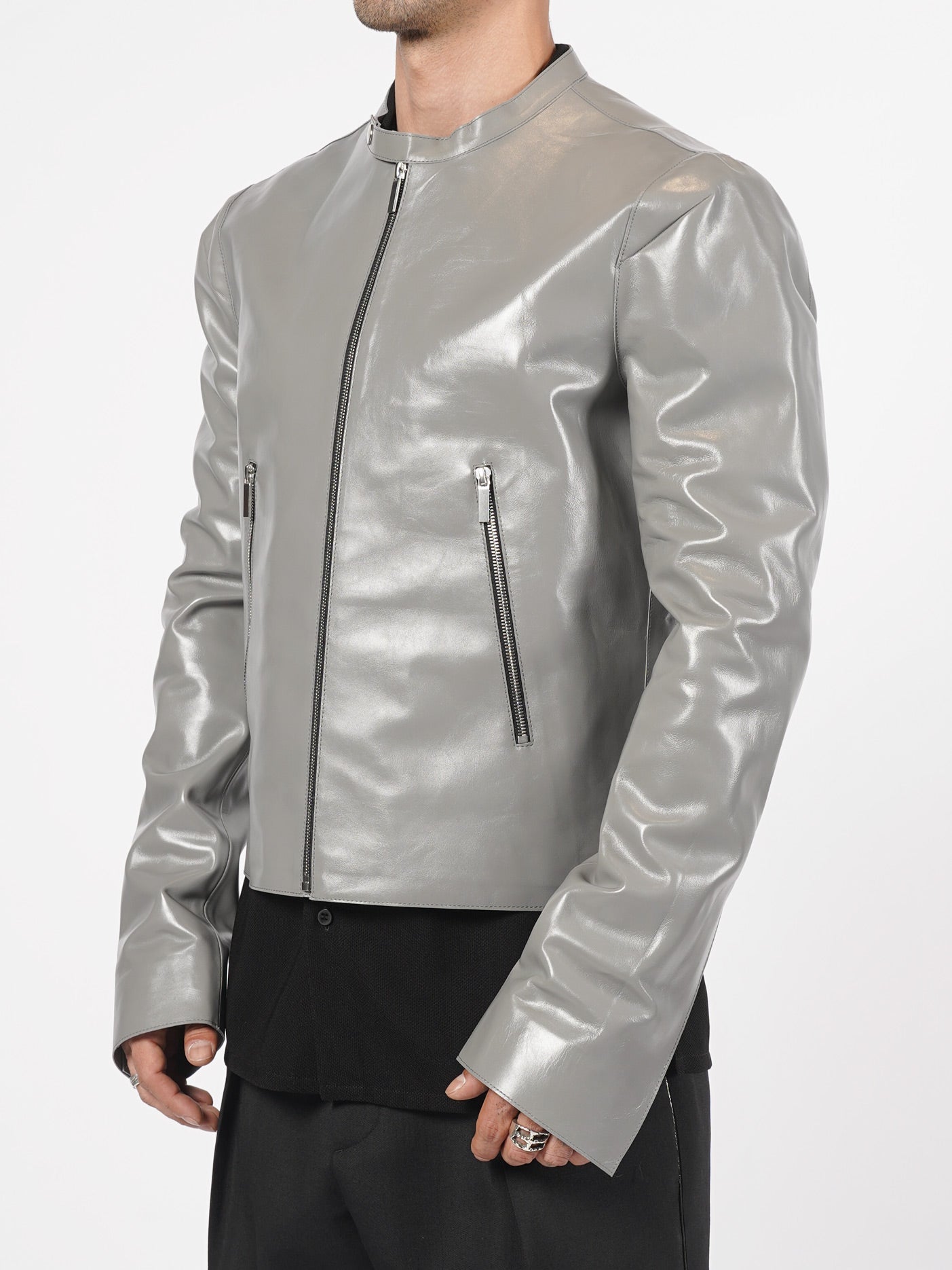 Zip Leather Jacket - INN7