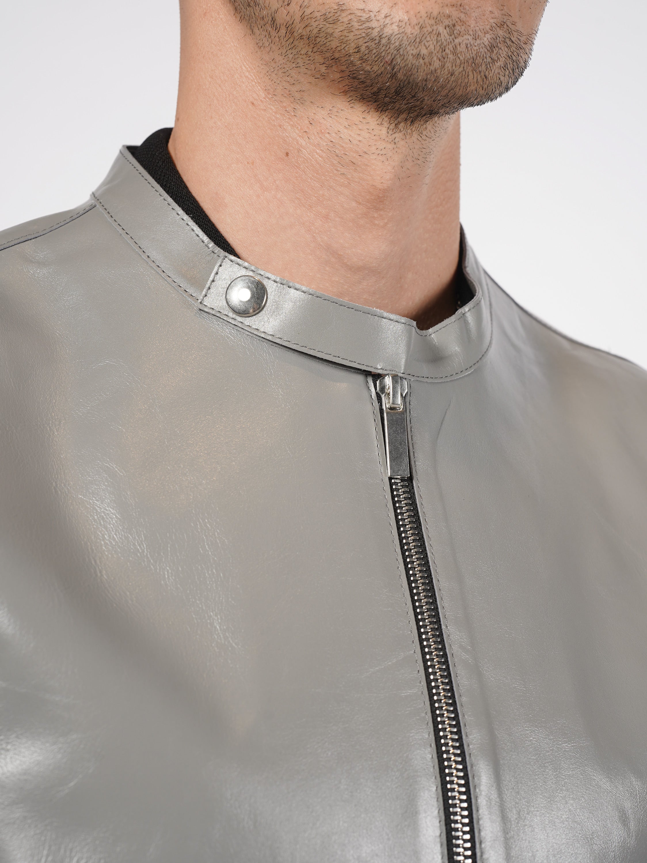 Zip Leather Jacket - INN7
