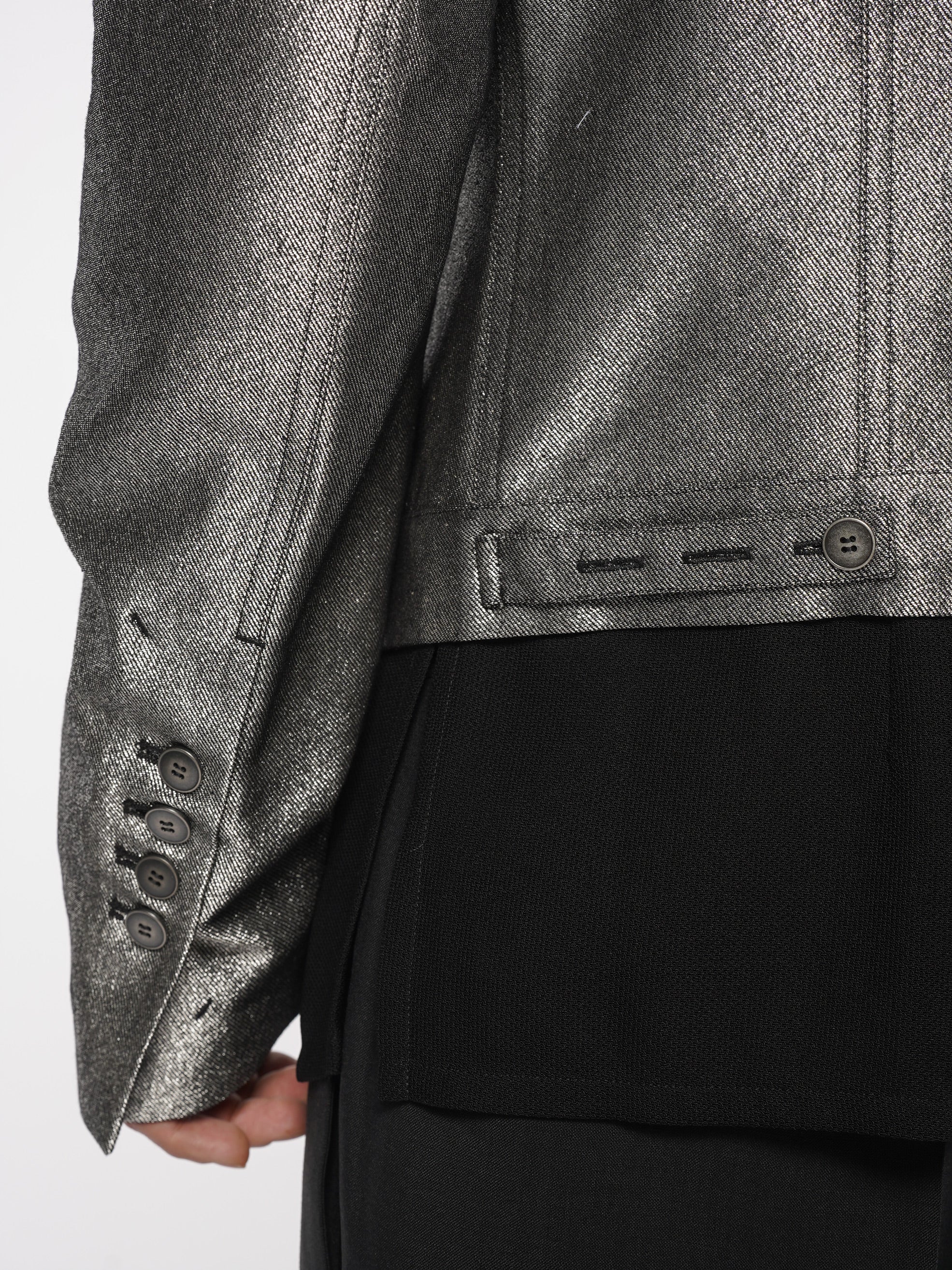 Metallic Finish Cropped Jacket - INN7