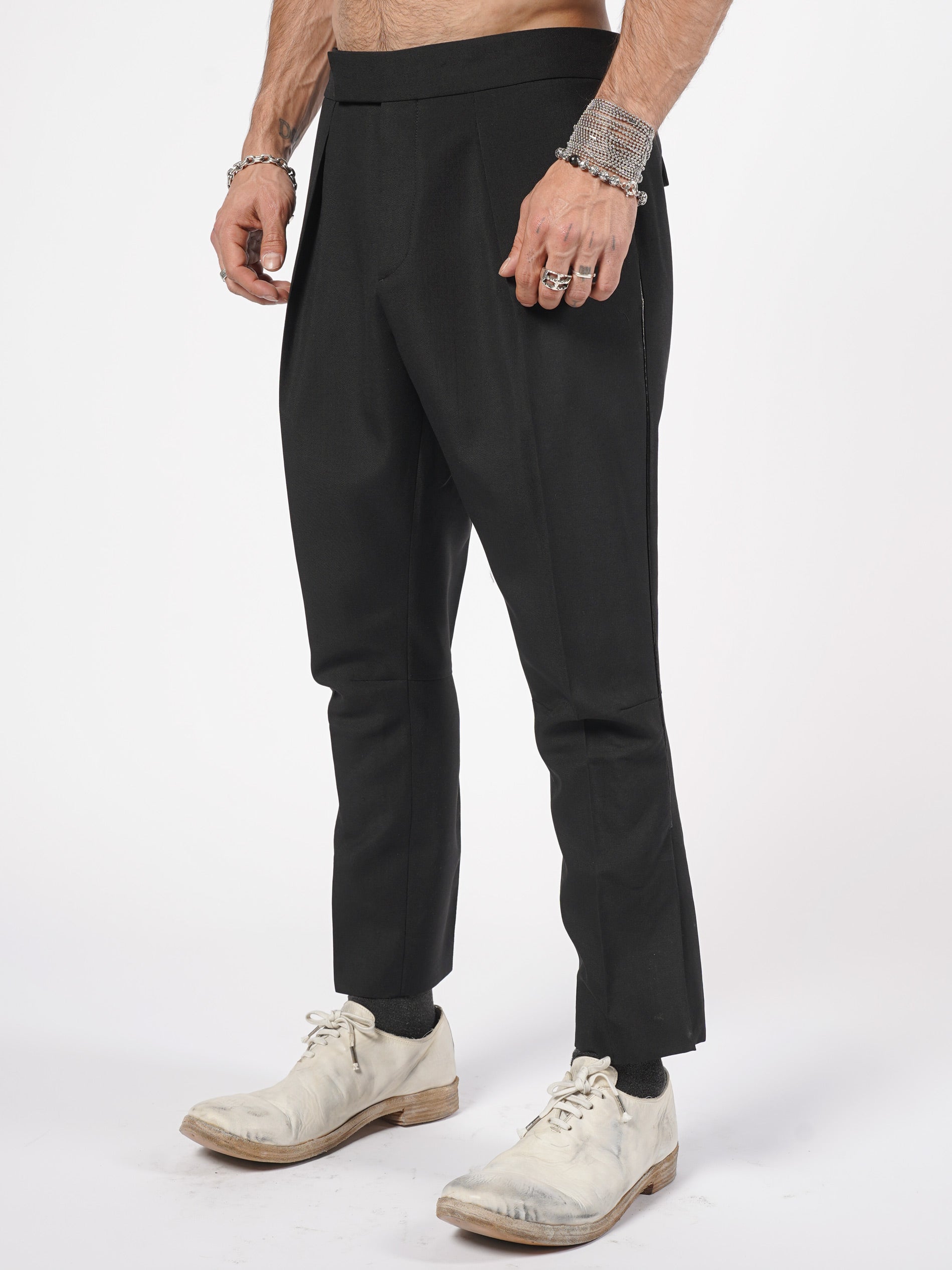 Pleated Wool-Mohair Trousers - INN7