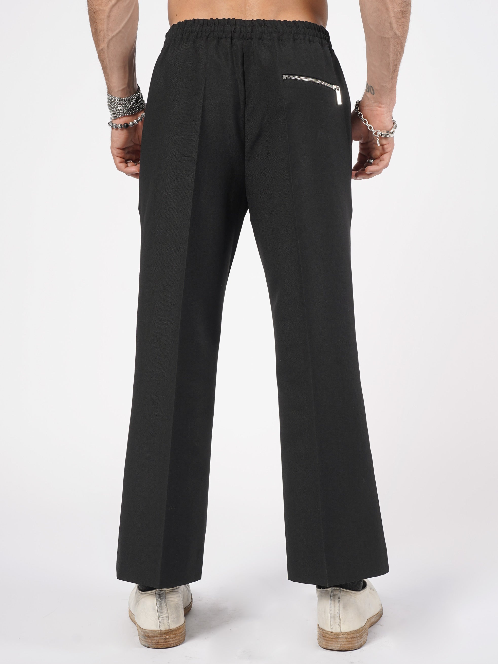 Elastic Waist Wool-Mohair Trousers - INN7