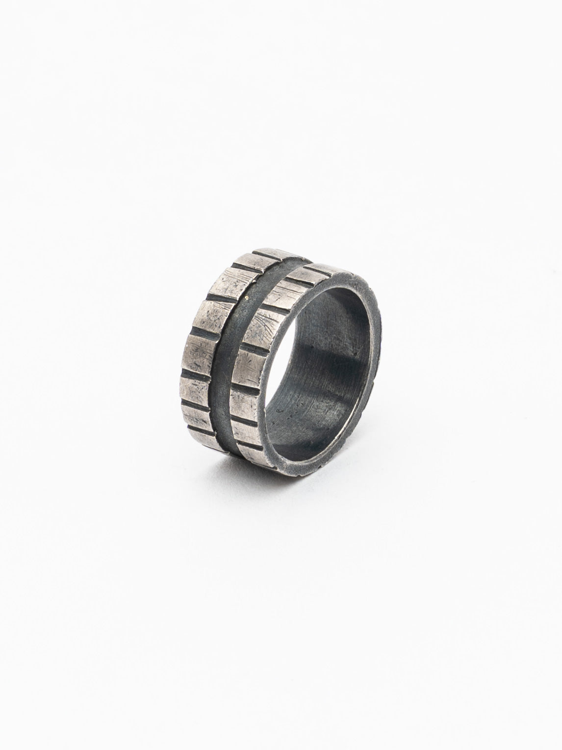 Silver Grooved Band Ring - INN7