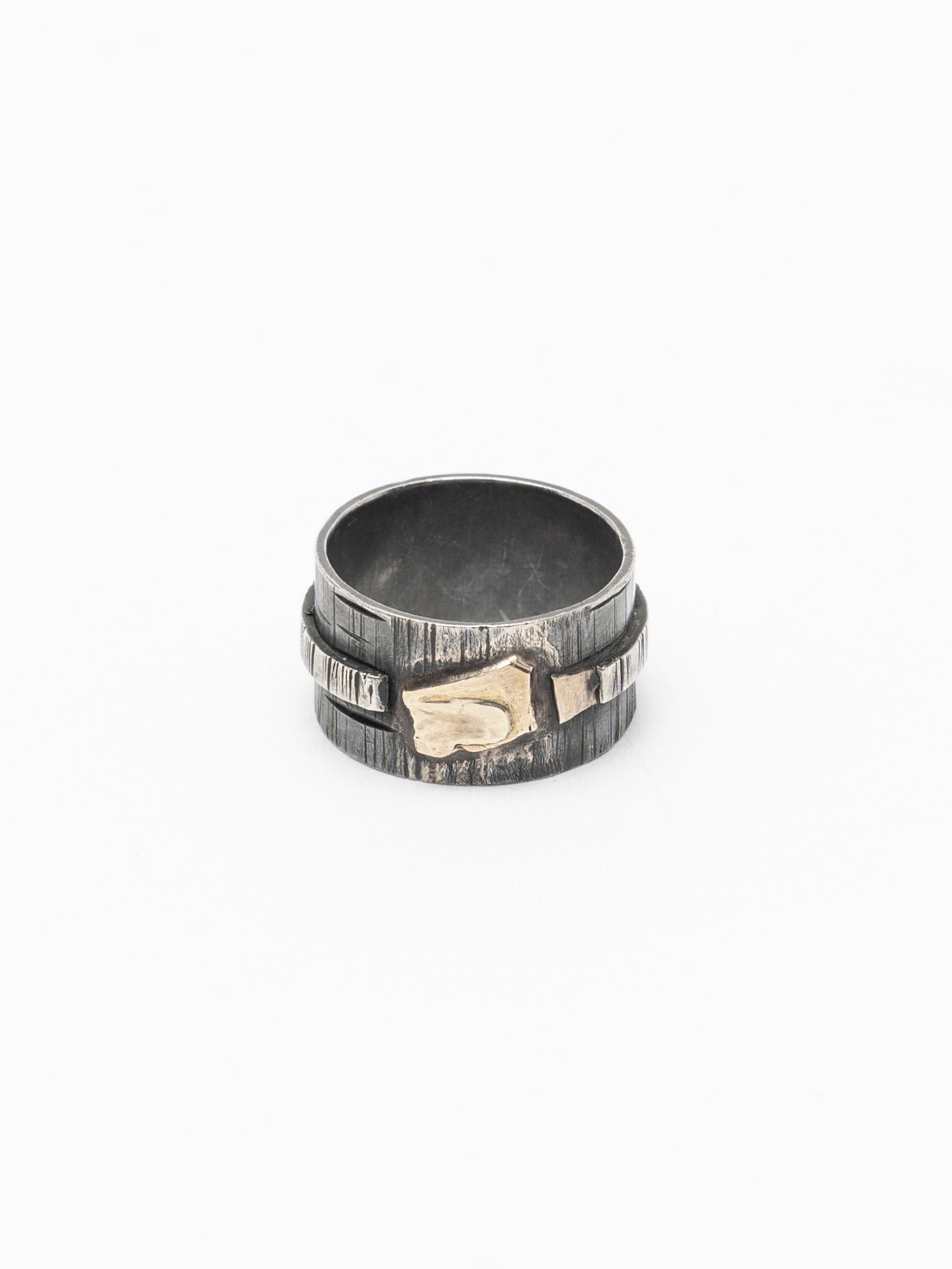 Band Ring with 18K Gold Detail - INN7