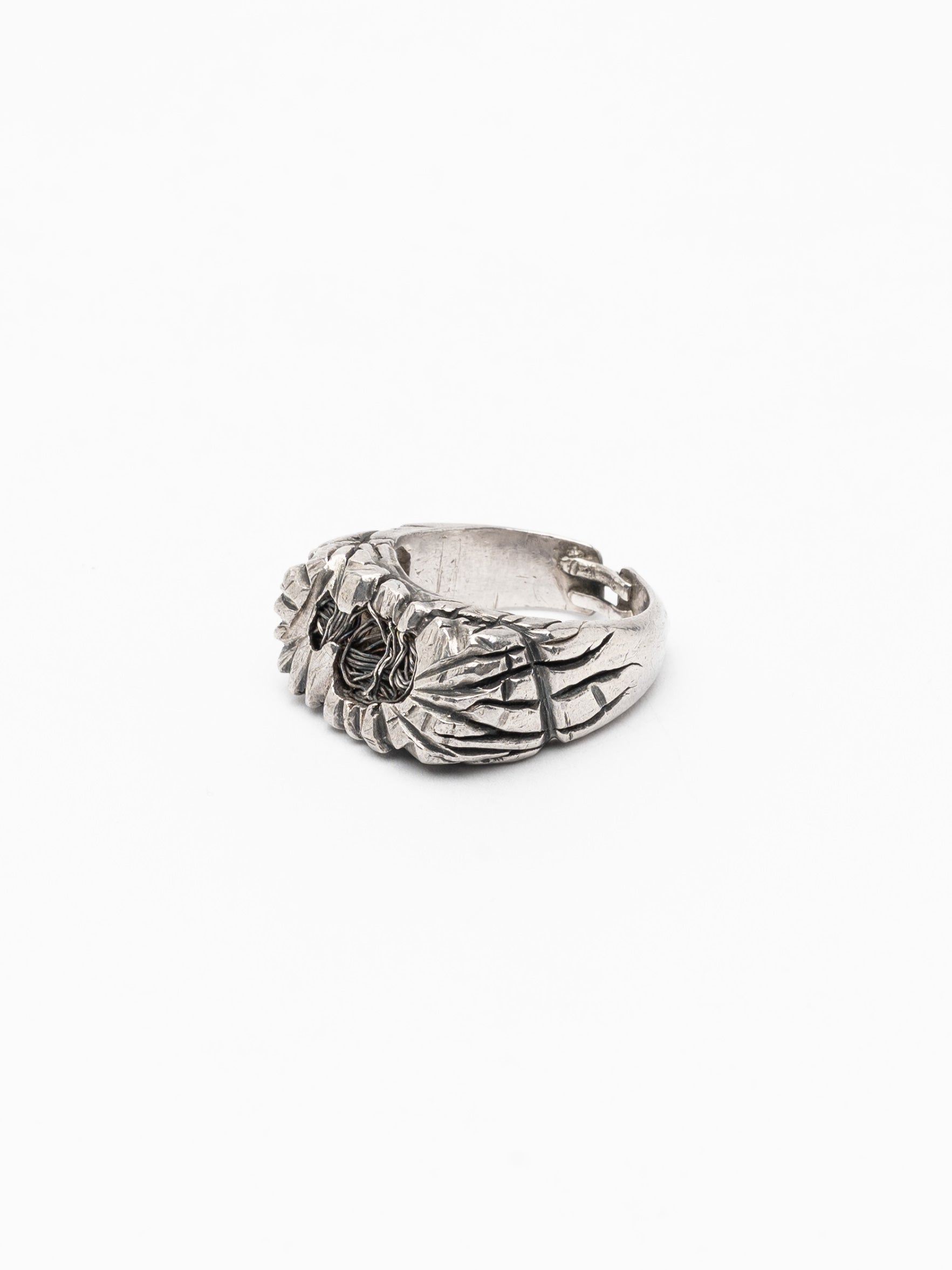 Silver Wrap Ring with Wire Detail - INN7