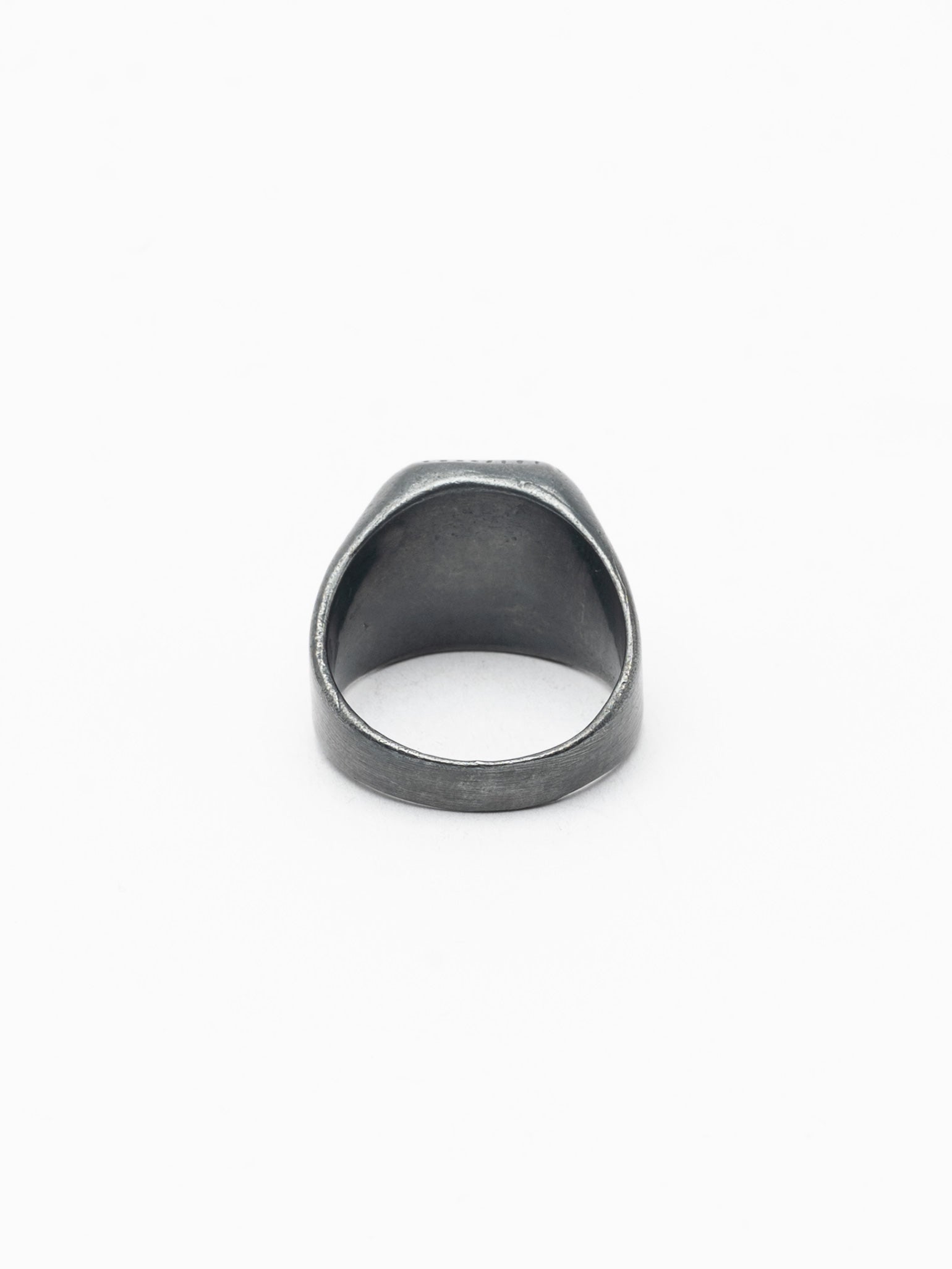 Silver Signet Ring with Engraved Symbols - INN7