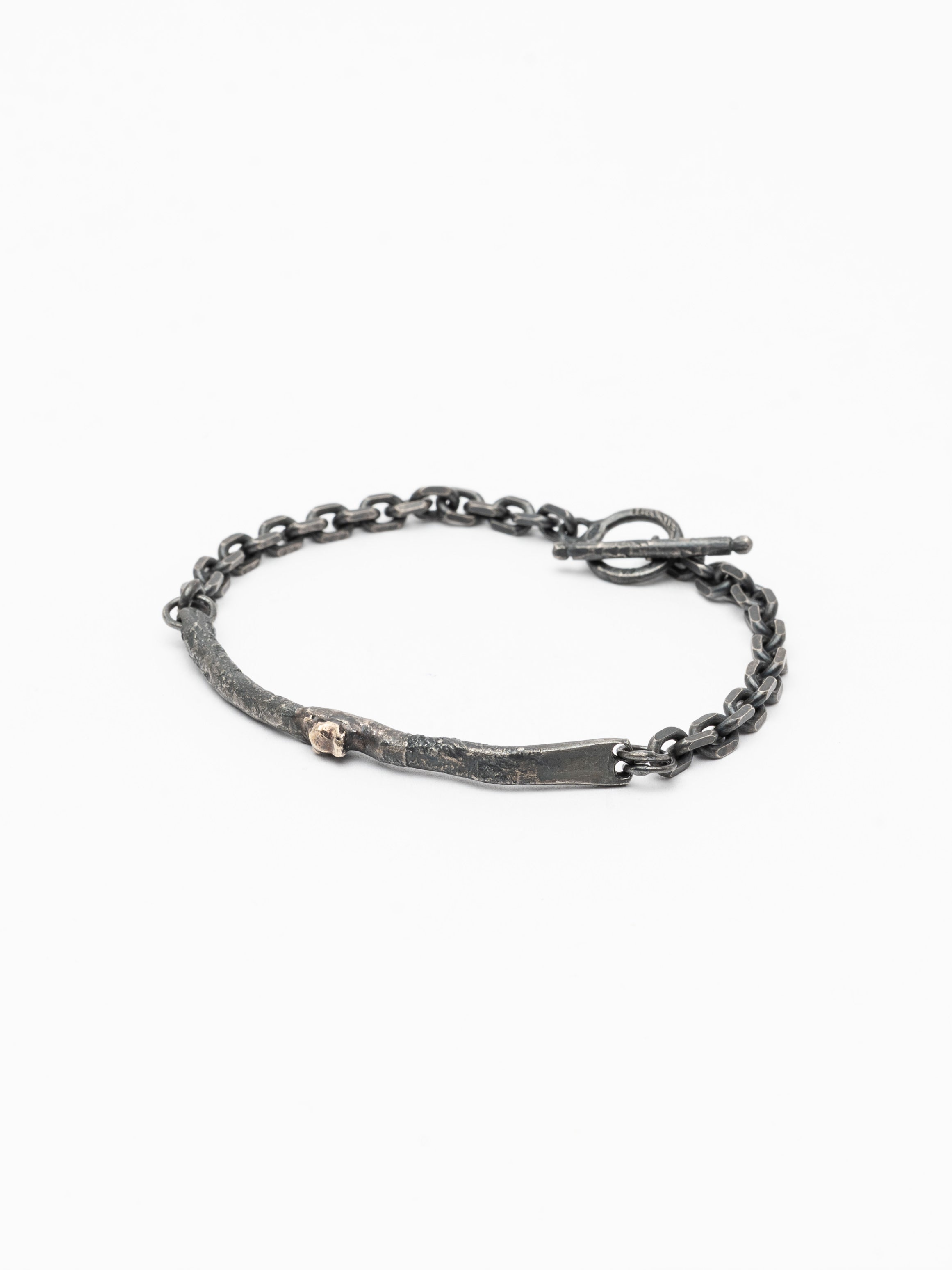 Silver Chain Bracelet with Gold Detail - INN7