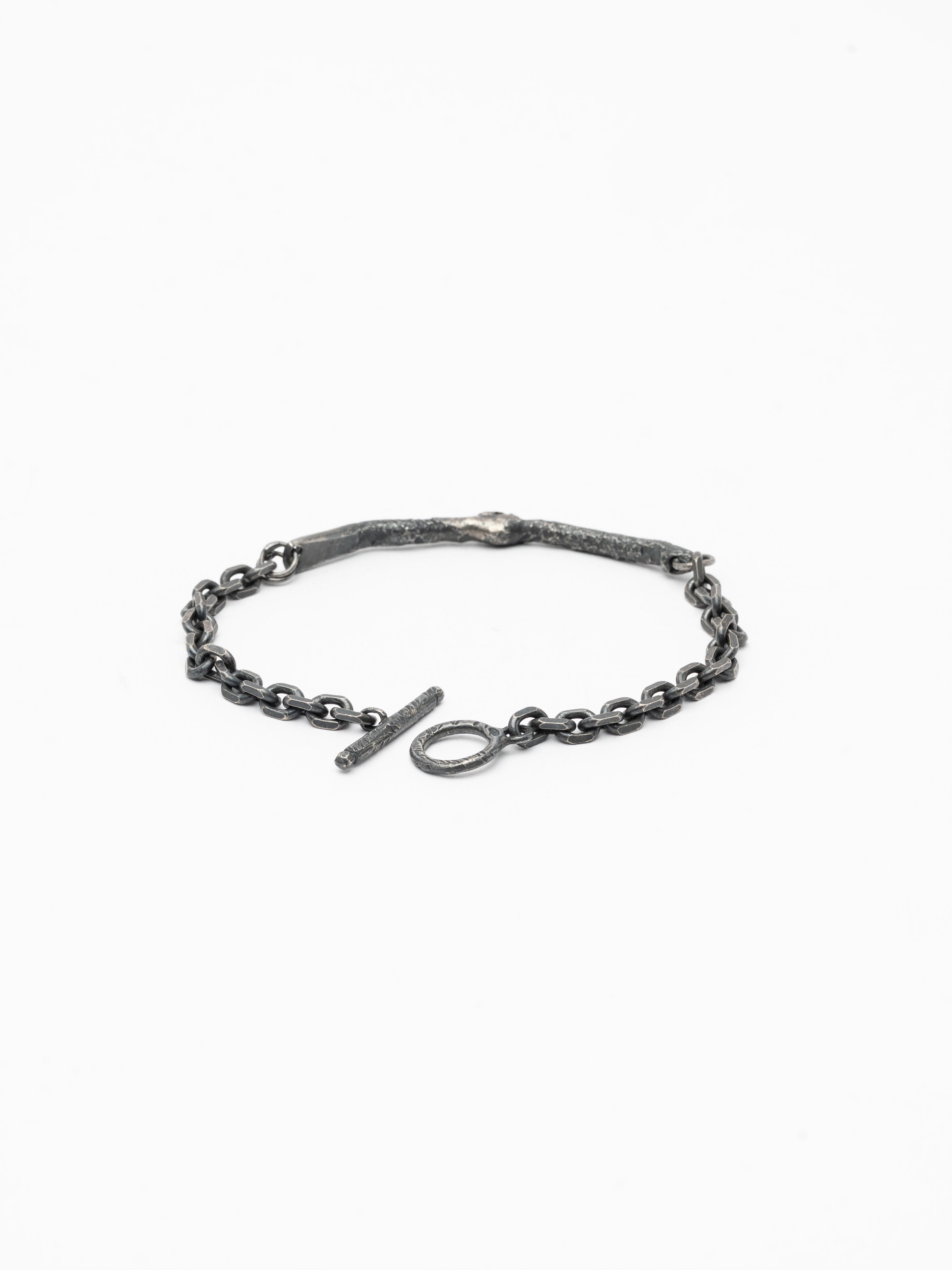 Silver Chain Bracelet with Gold Detail - INN7