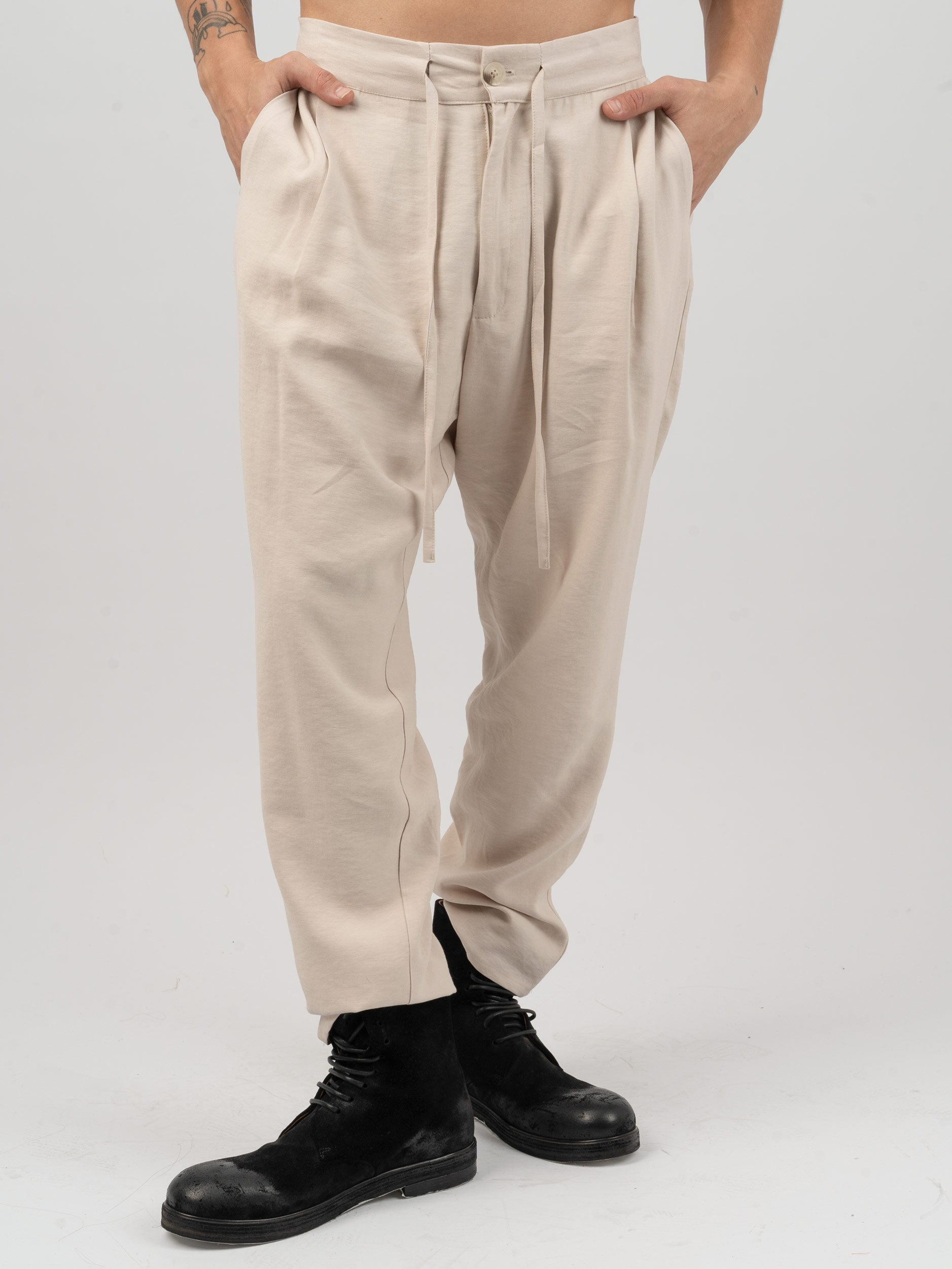 Drawstring Tapered Trousers - INN7