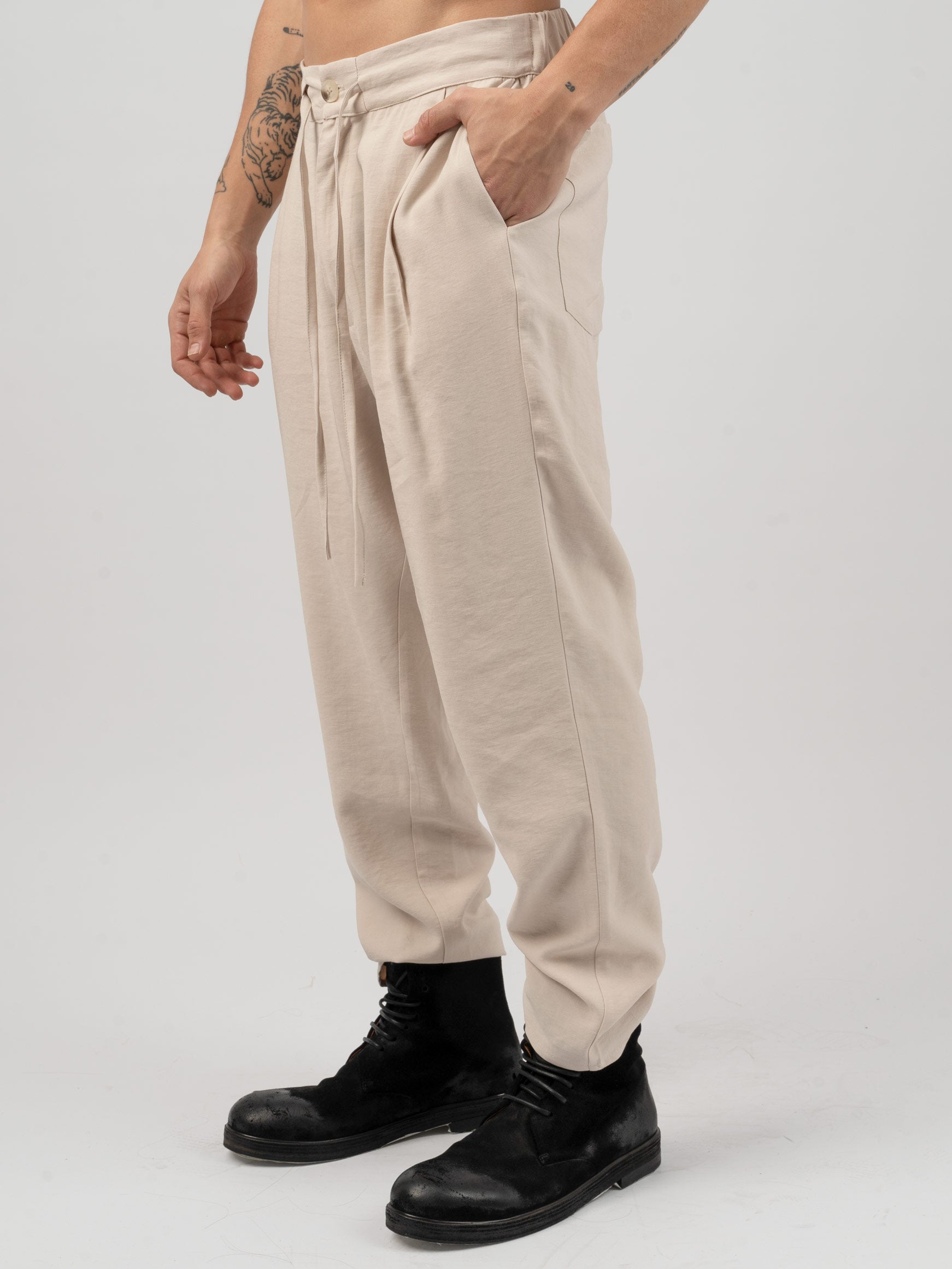 Drawstring Tapered Trousers - INN7