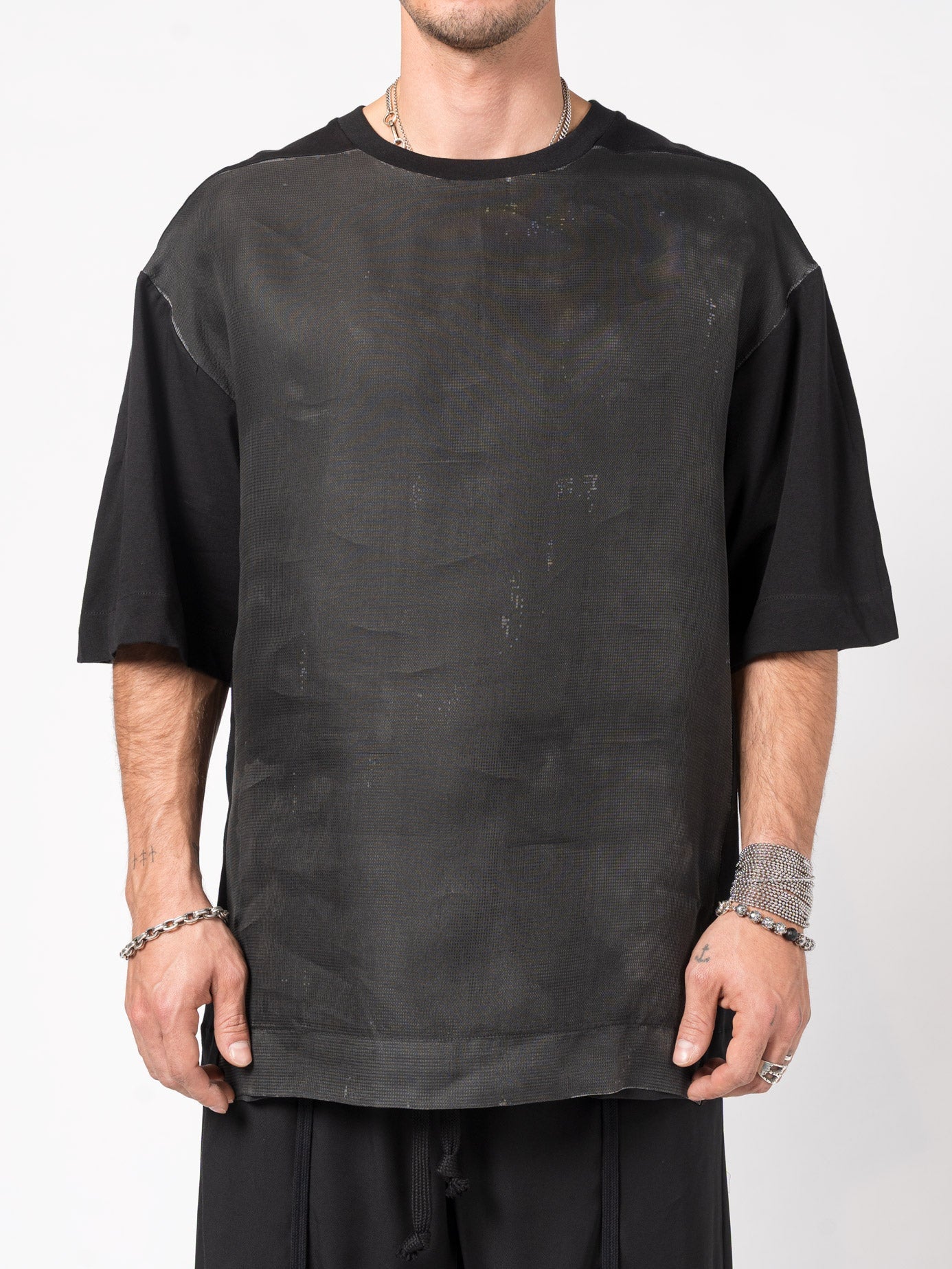 Textured Cotton-Silk T-Shirt - INN7