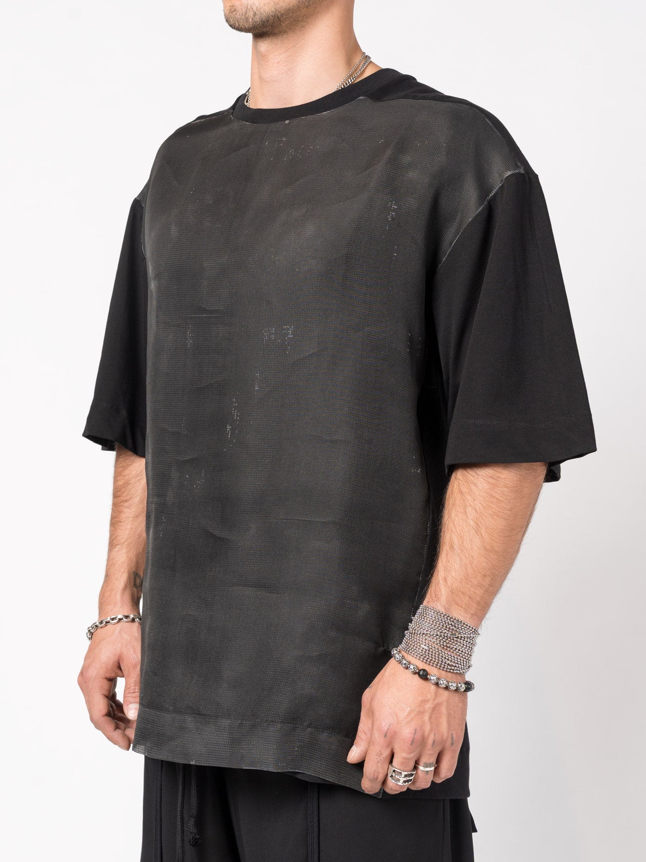 Textured Cotton-Silk T-Shirt - INN7